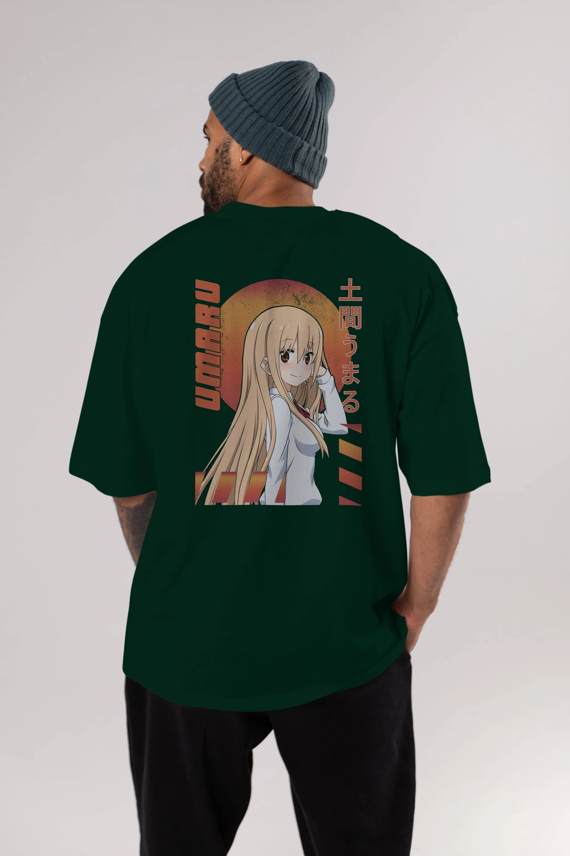 Umaru Doma 5 Anime Arka Baskılı Oversize t-shirt Erkek Kadın Unisex