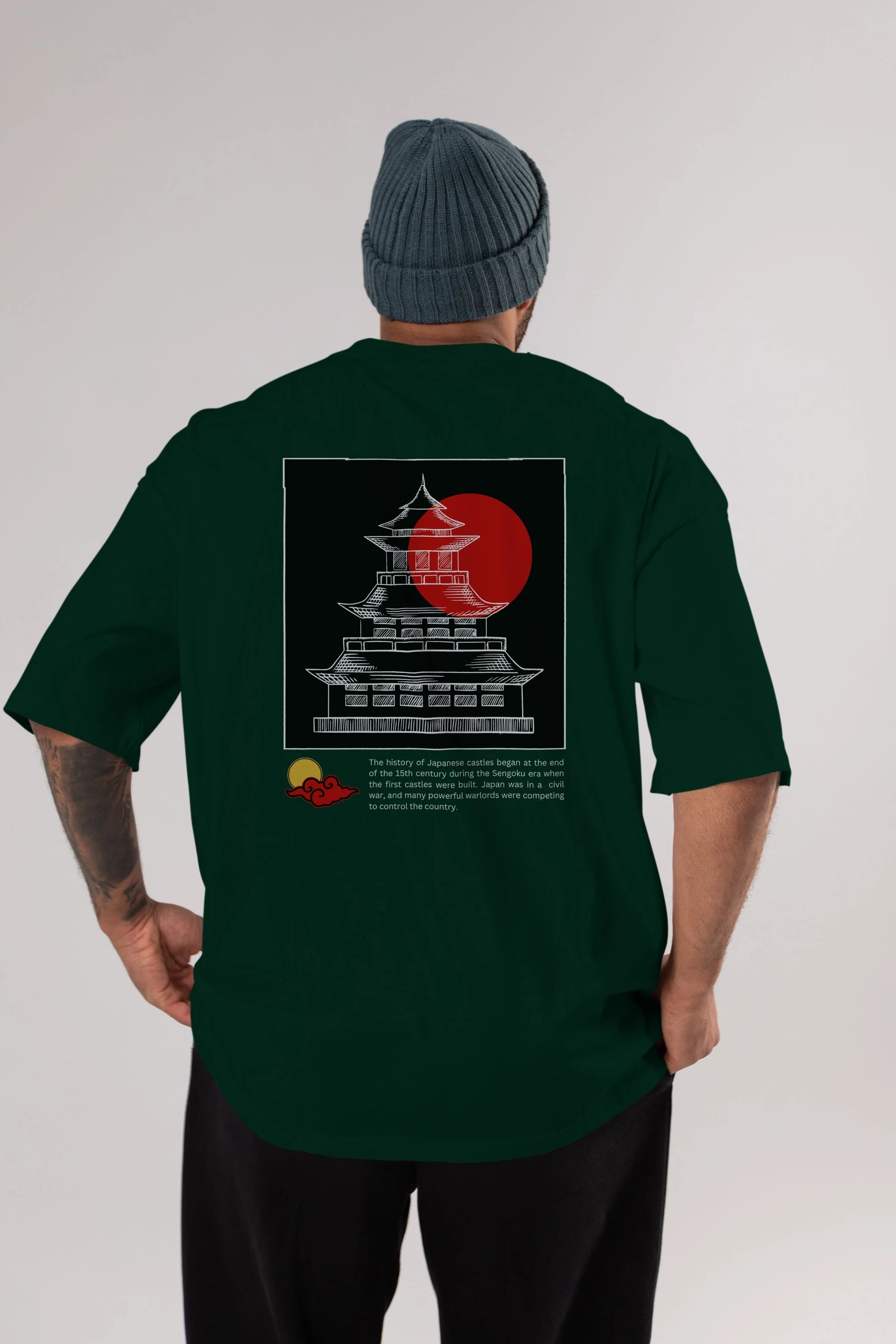 Japan Streetwear Arka Baskılı Oversize t-shirt Erkek Kadın Unisex