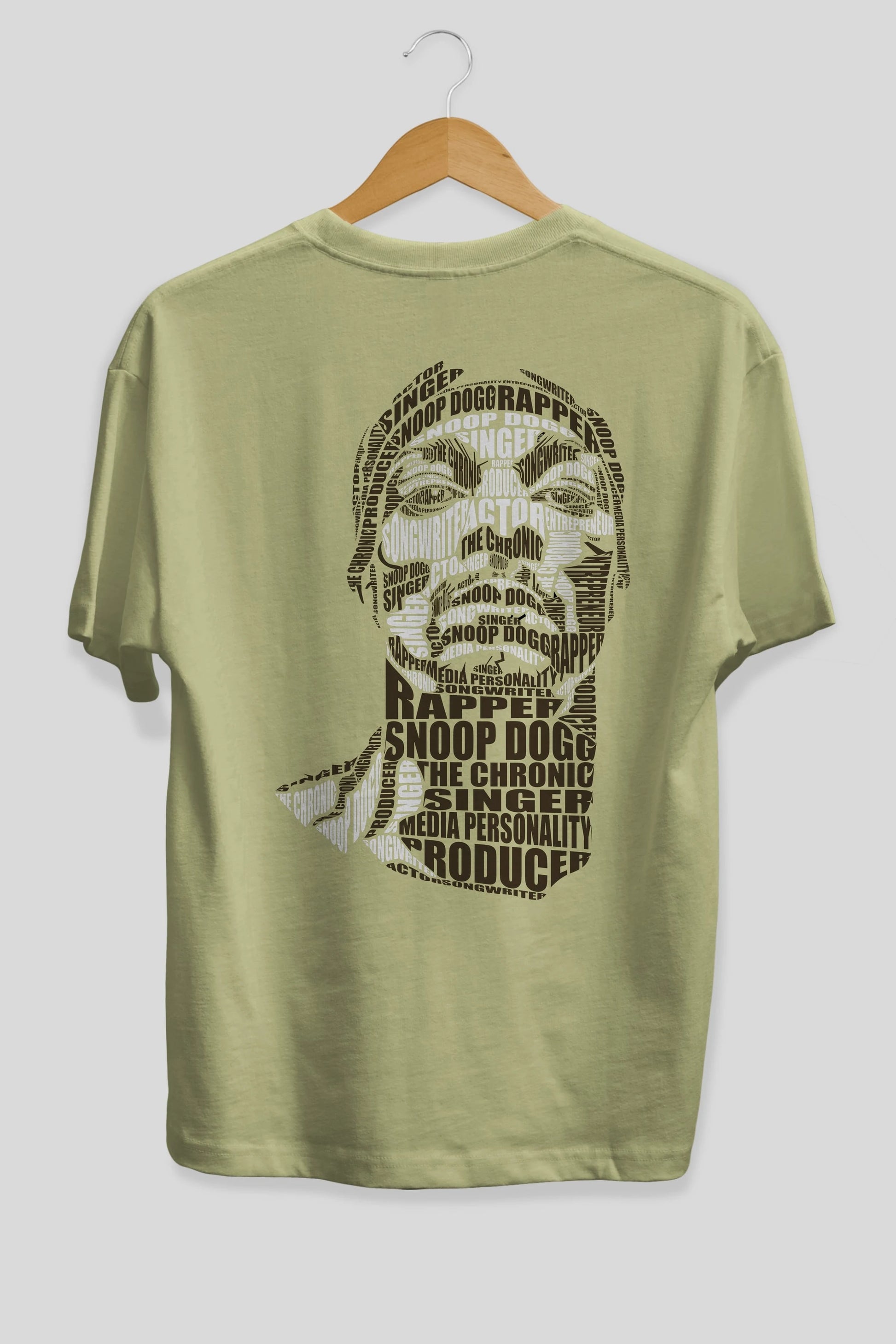 Snoop Dogg Calligram Arka Baskılı Oversize t-shirt %100 pamuk Erkek Kadın Unisex