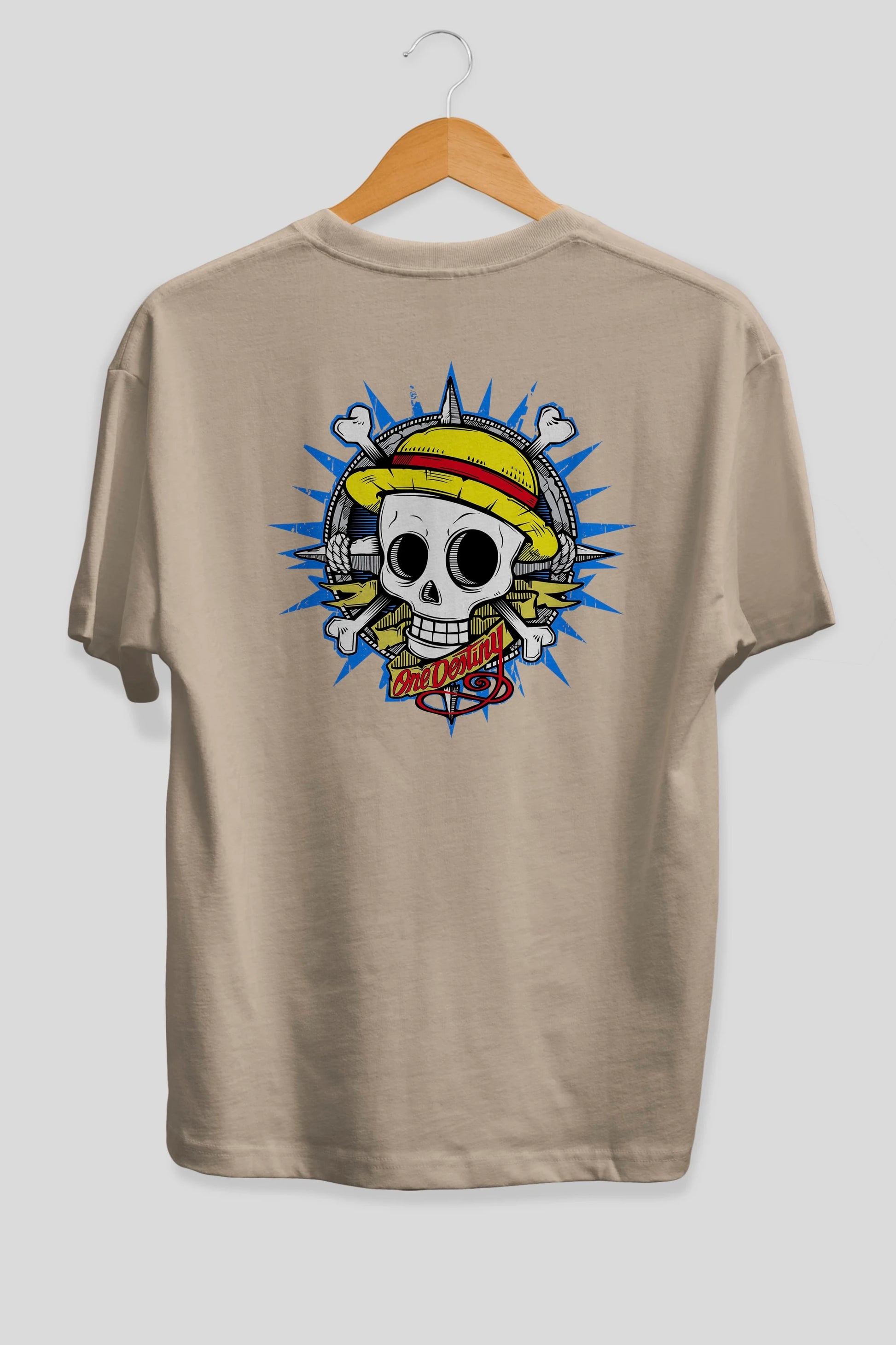 One destiny Anime Arka Baskılı Oversize t-shirt Erkek Kadın Unisex %100 pamuk tişort