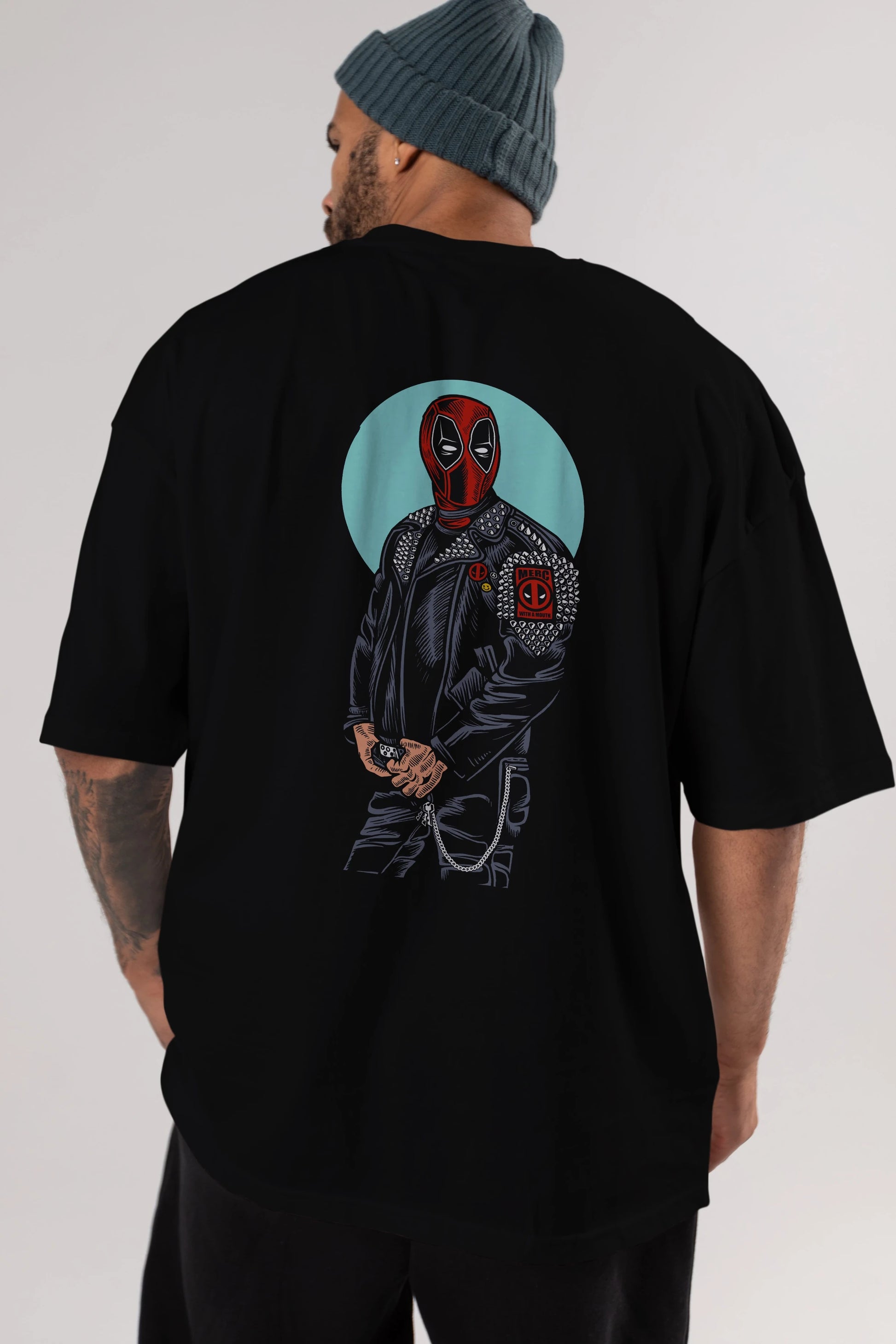 Rebeliion Mercenary Arka Baskılı Oversize t-shirt Erkek Kadın Unisex %100 Pamuk