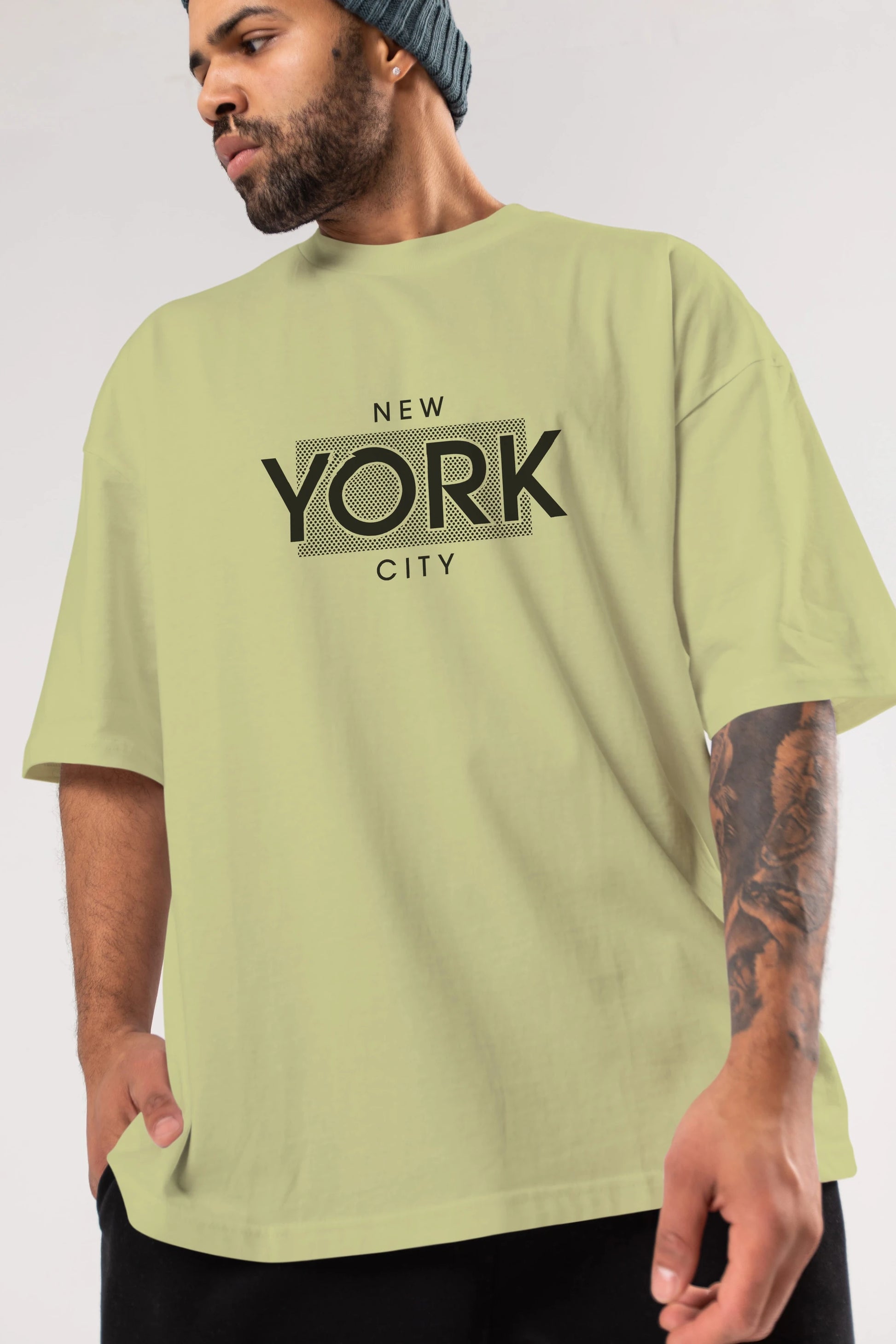 New York City Ön Baskılı Oversize t-shirt Erkek Kadın Unisex