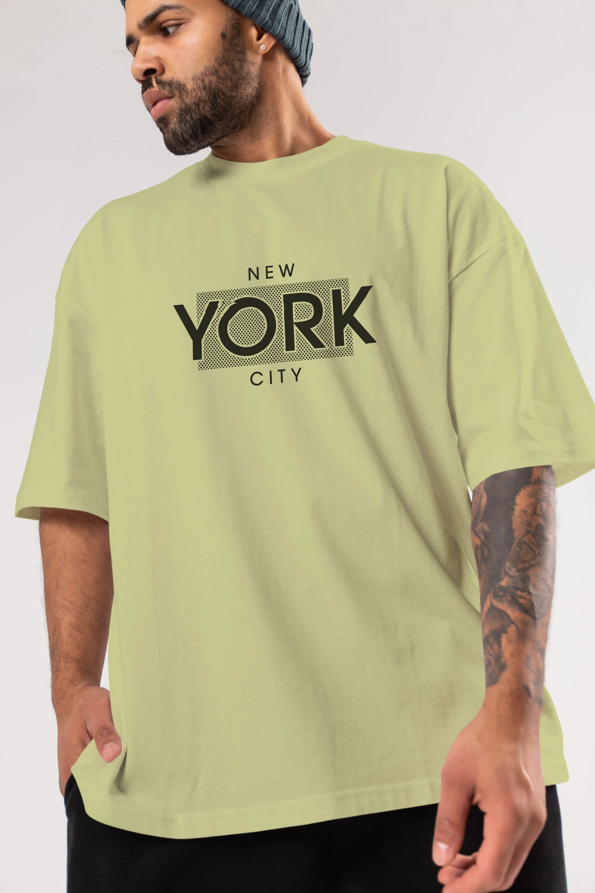 New York City Ön Baskılı Oversize t-shirt Erkek Kadın Unisex