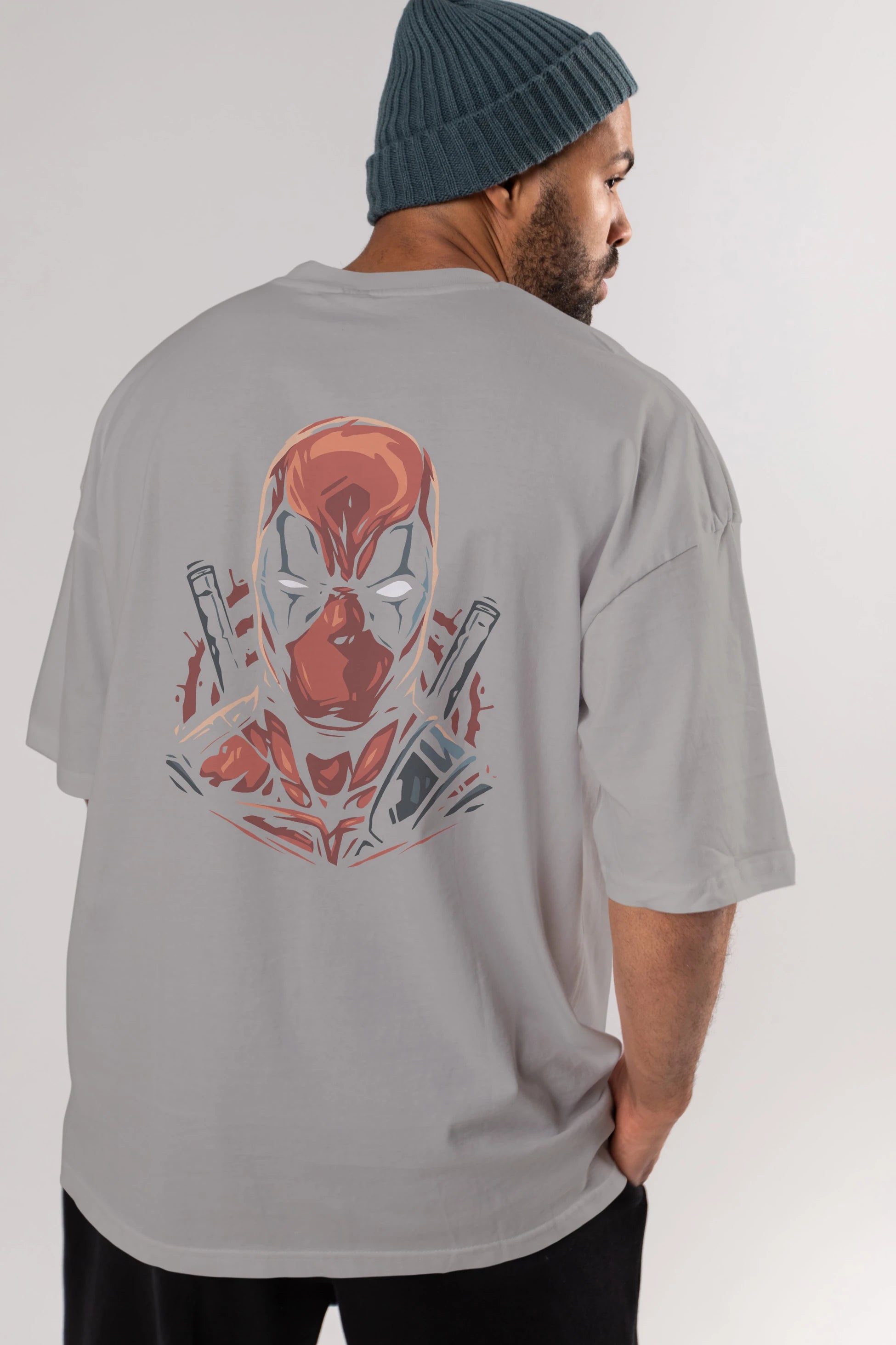 Deadpool (10) Arka Baskılı Oversize t-shirt Erkek Kadın Unisex %100 Pamuk Bisiklet Yaka tişort