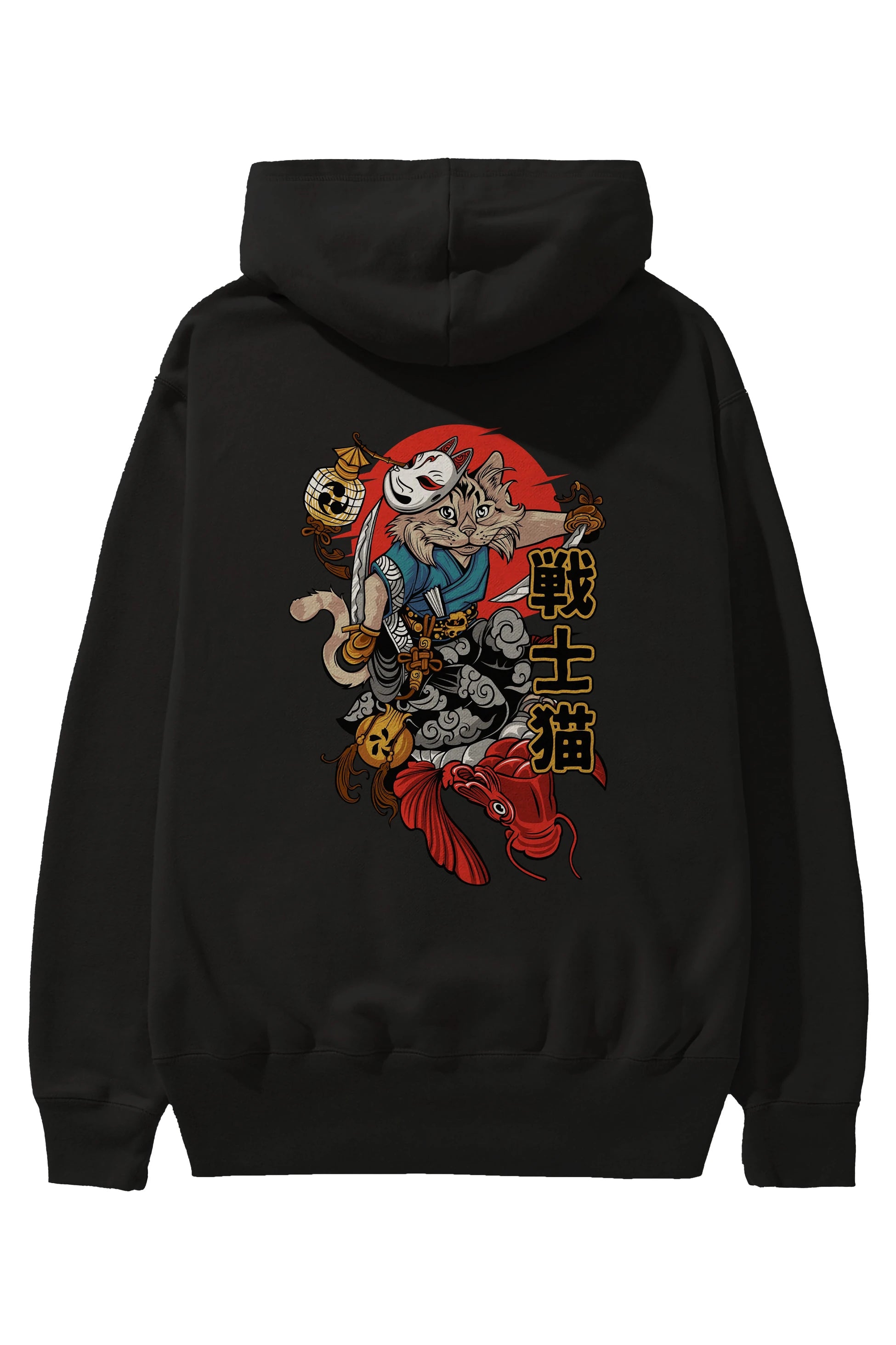 TRIBAL (2) Anime Arka Baskılı Hoodie Oversize Kapüşonlu Sweatshirt Erkek Kadın Unisex