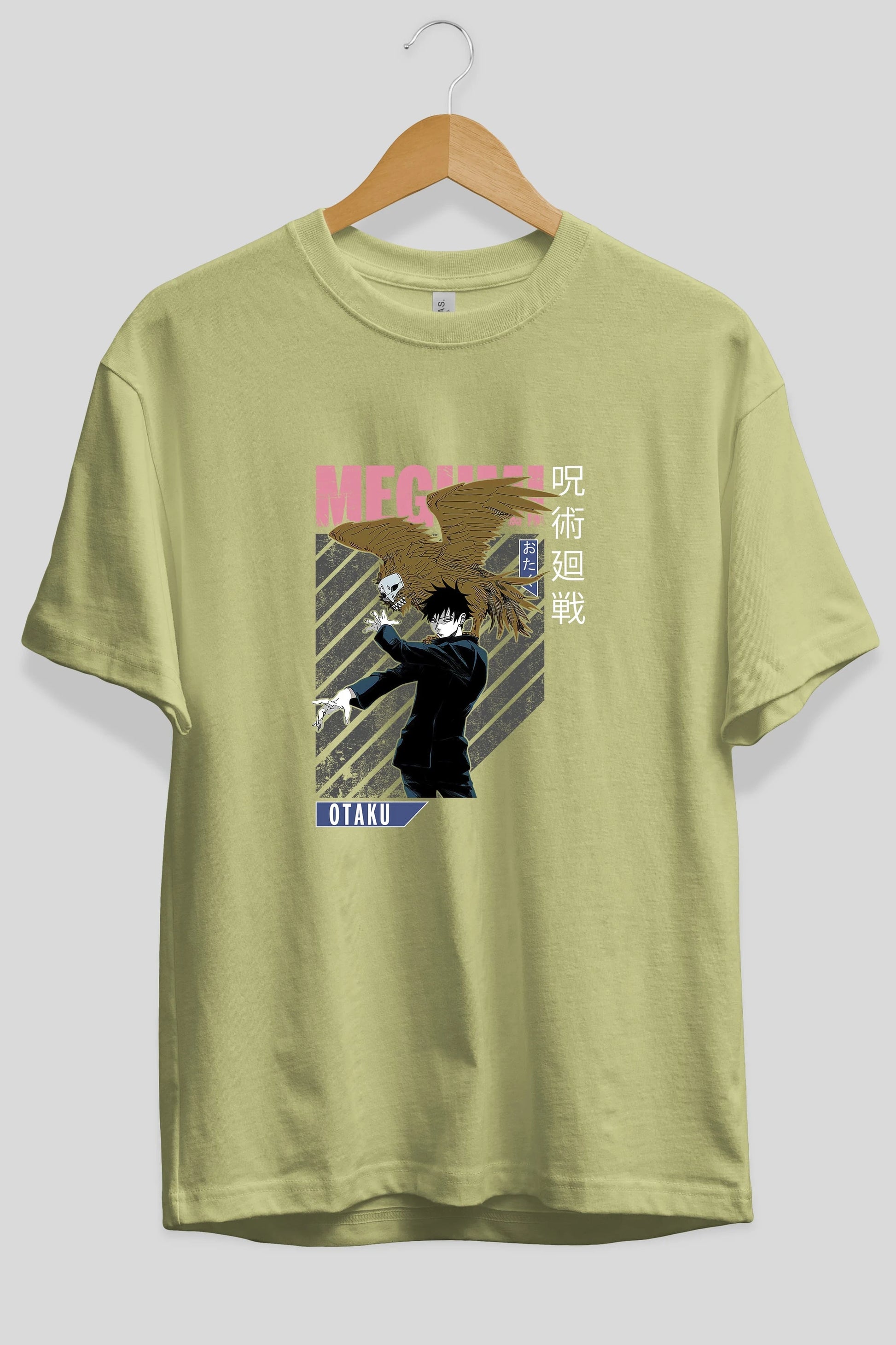 Megumi Fushiguro 2 Anime Ön Baskılı Oversize t-shirt %100 pamuk Erkek Kadın Unisex