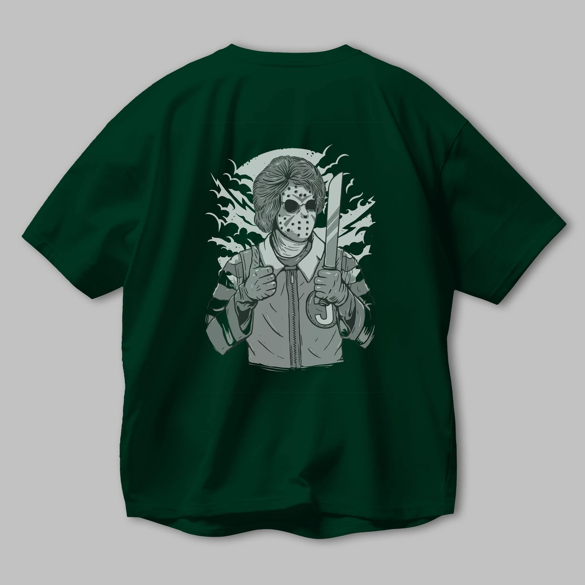 Clown Killer Arka Baskılı Oversize t-shirt Erkek Kadın Unisex %100 Pamuk