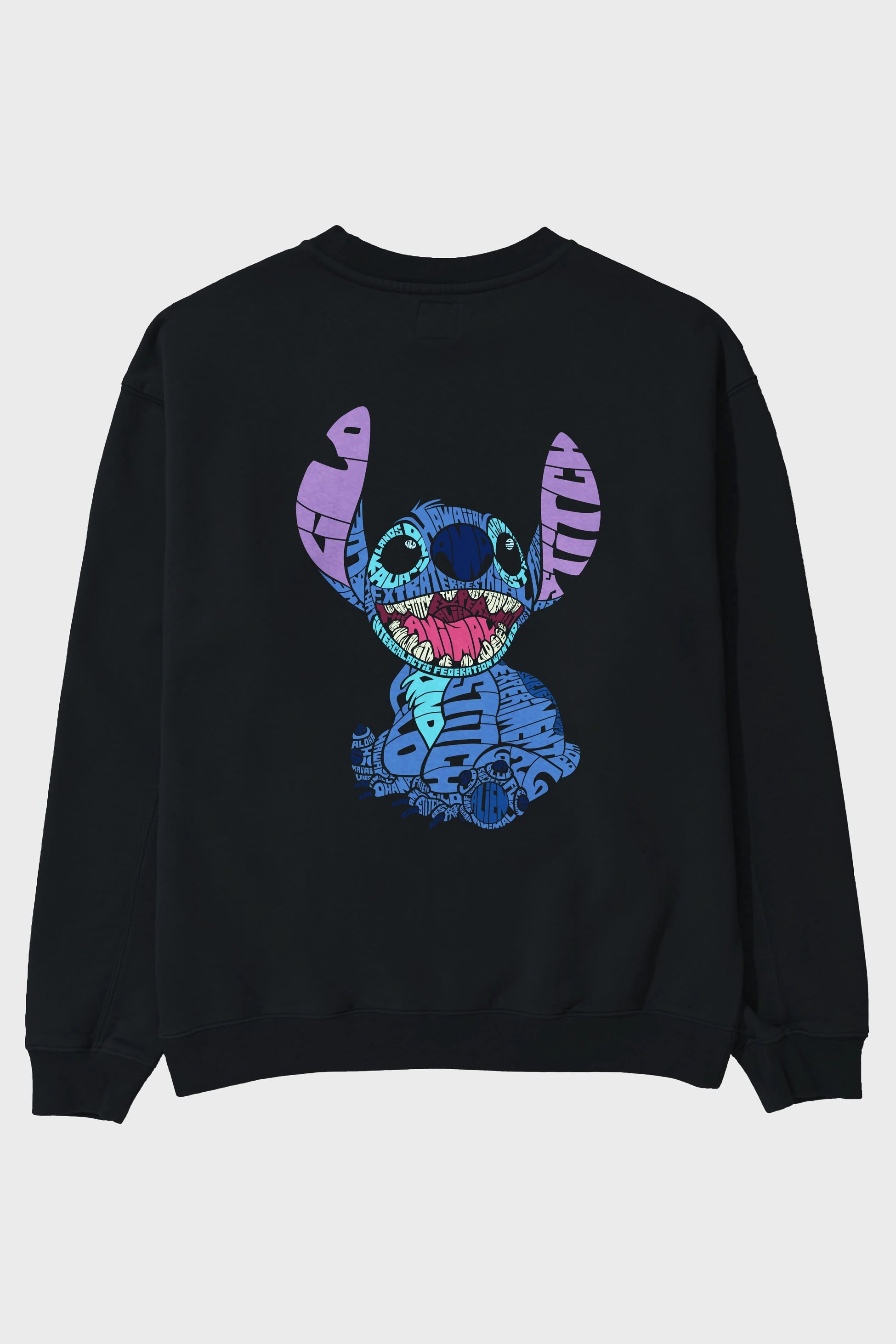 Stitch Arka Baskılı Oversize Sweatshirt Erkek Kadın Unisex
