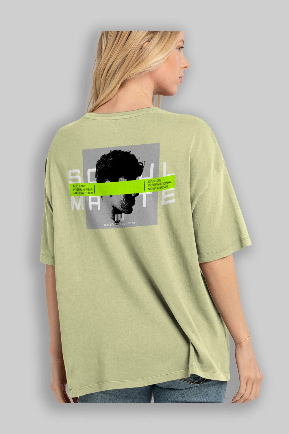 Soul Mate Arka Baskılı Oversize t-shirt Erkek Kadın Unisex