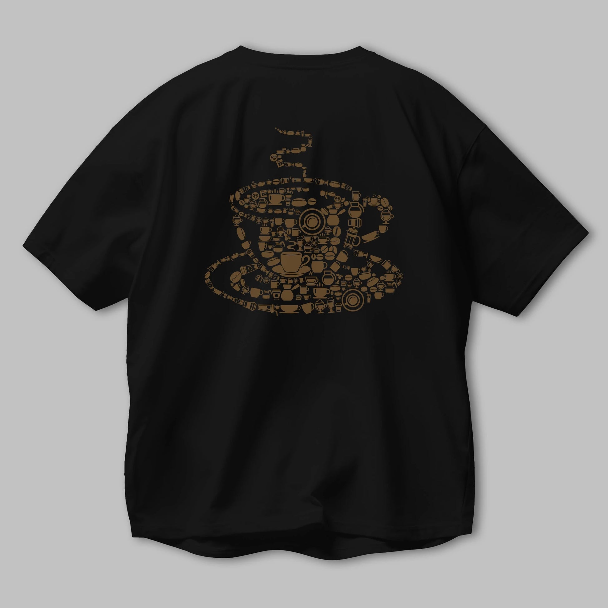 Coffee Arka Baskılı Oversize t-shirt %100 pamuk Erkek Kadın Unisex