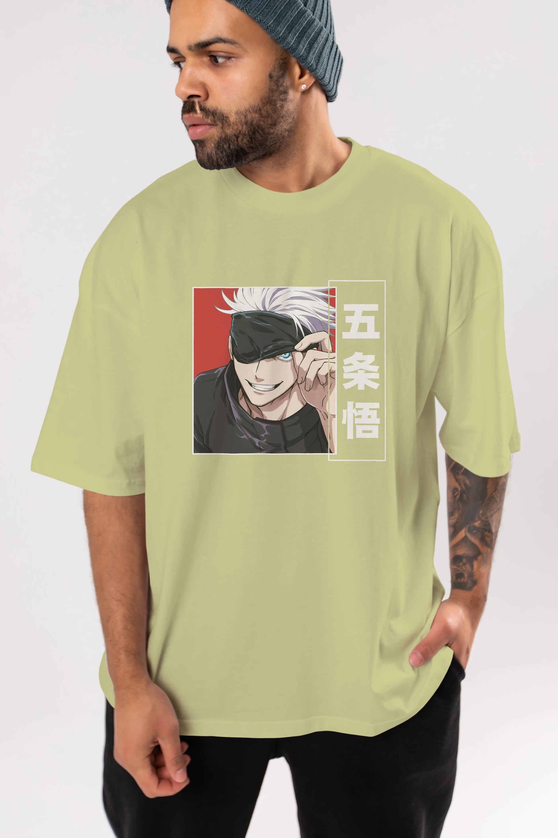 JUJUTSU KAISEN Anime Ön Baskılı Oversize t-shirt %100 pamuk Erkek Kadın Unisex