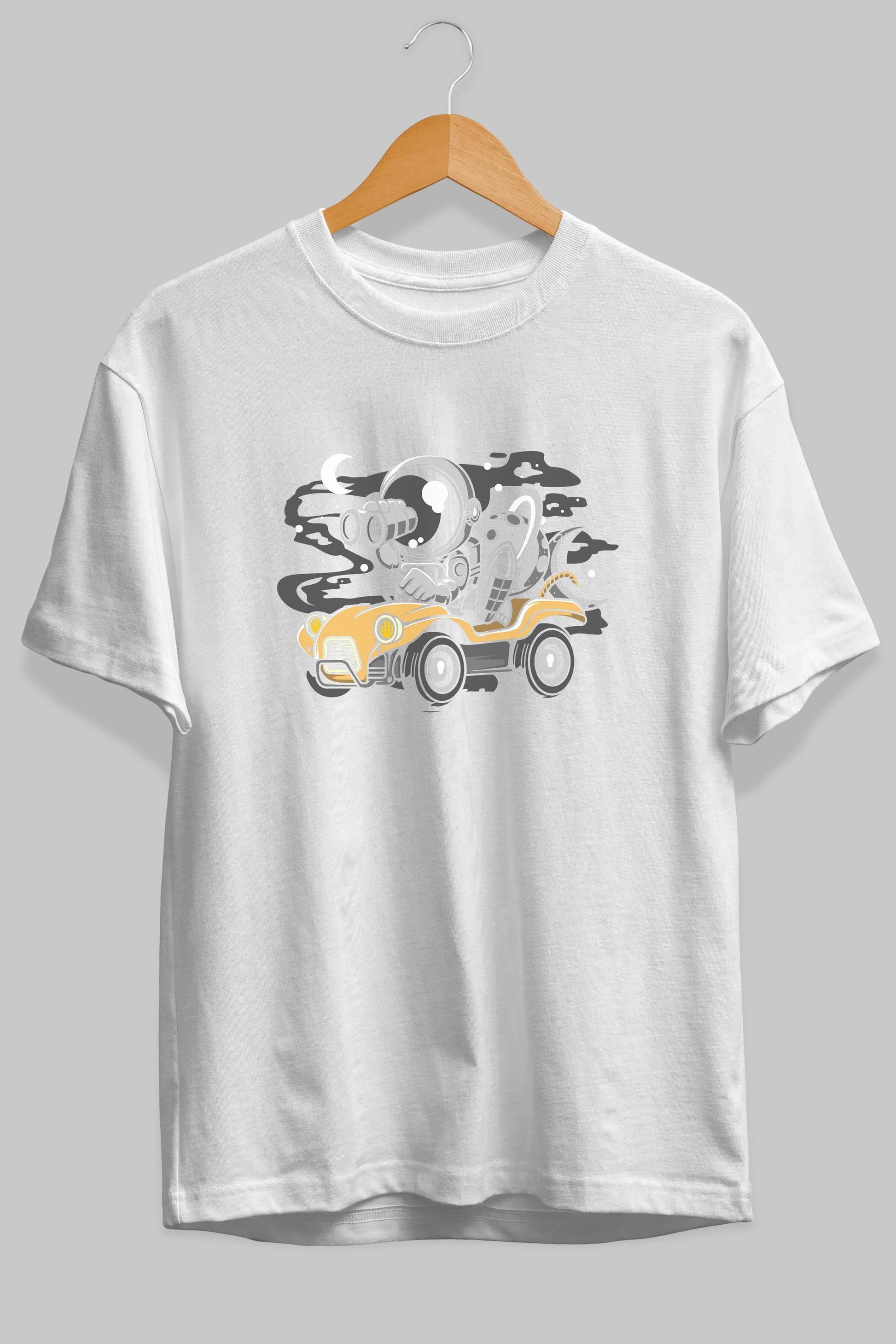Astronaut Adventure Ön Baskılı Oversize t-shirt Erkek Kadın Unisex