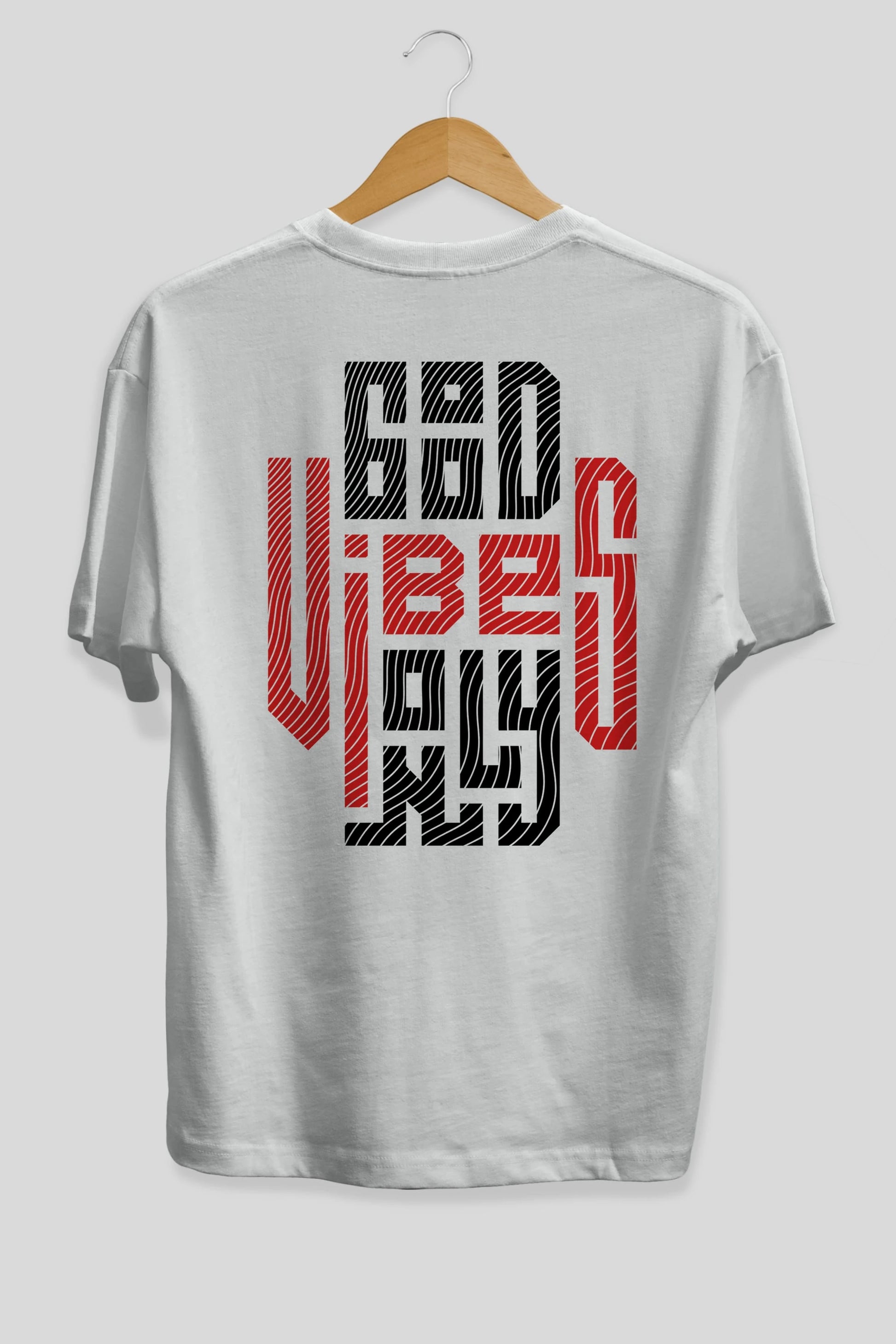 Good Vibes Only 2 Yazılı Arka Baskılı Oversize t-shirt Erkek Kadın Unisex