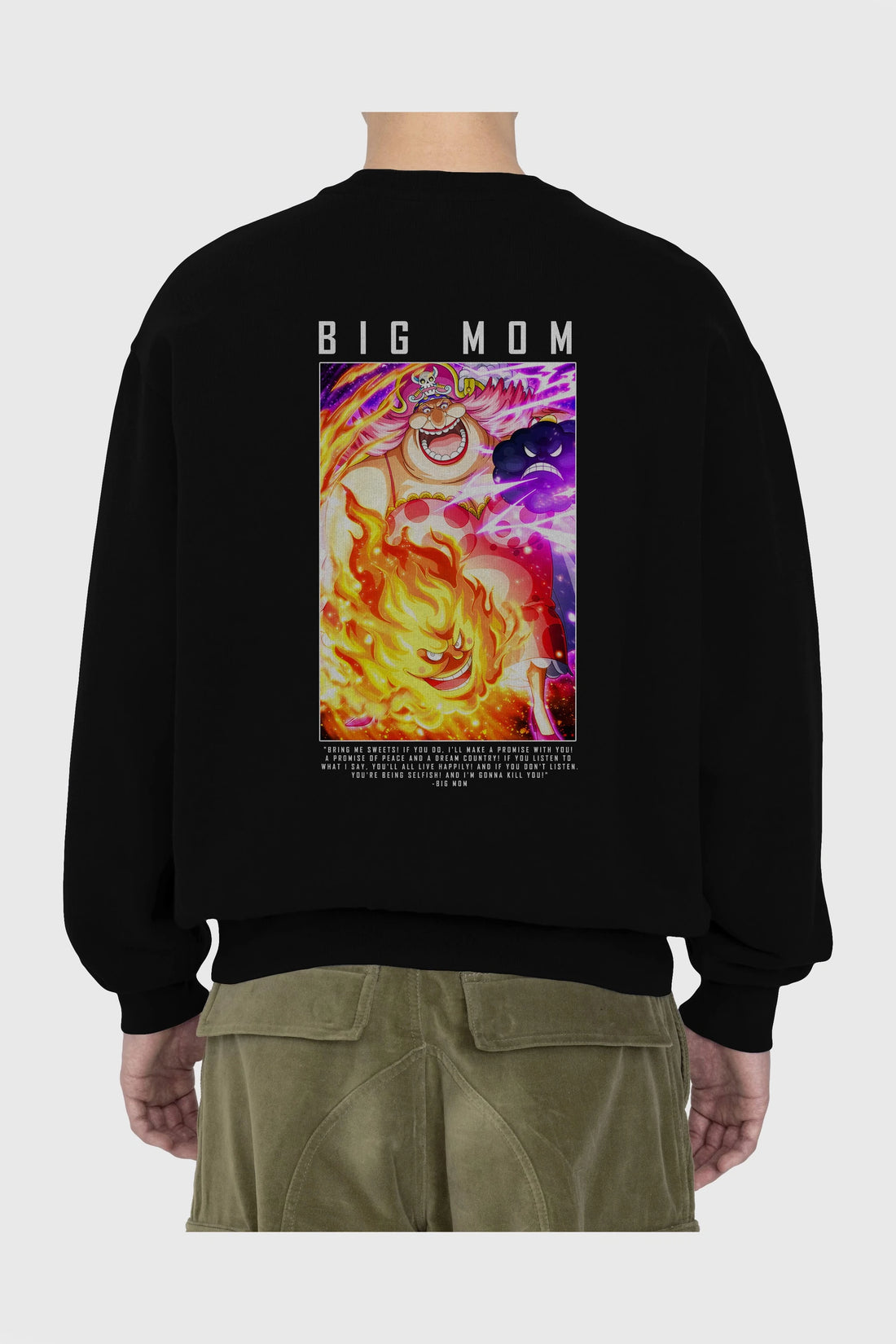 Charlotte Linlin Arka Baskılı Anime Oversize Sweatshirt Erkek Kadın Unisex