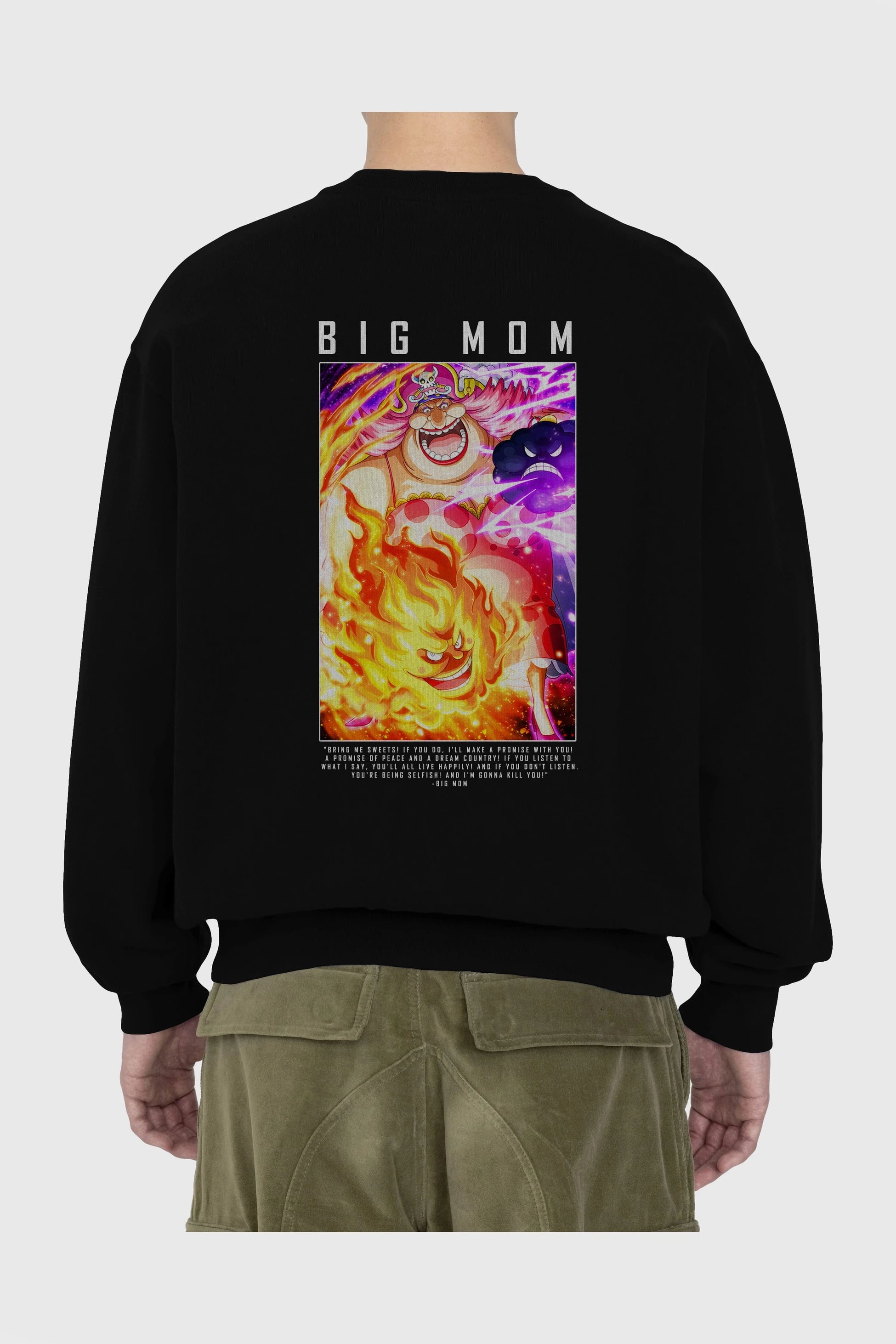 Charlotte Linlin Arka Baskılı Anime Oversize Sweatshirt Erkek Kadın Unisex