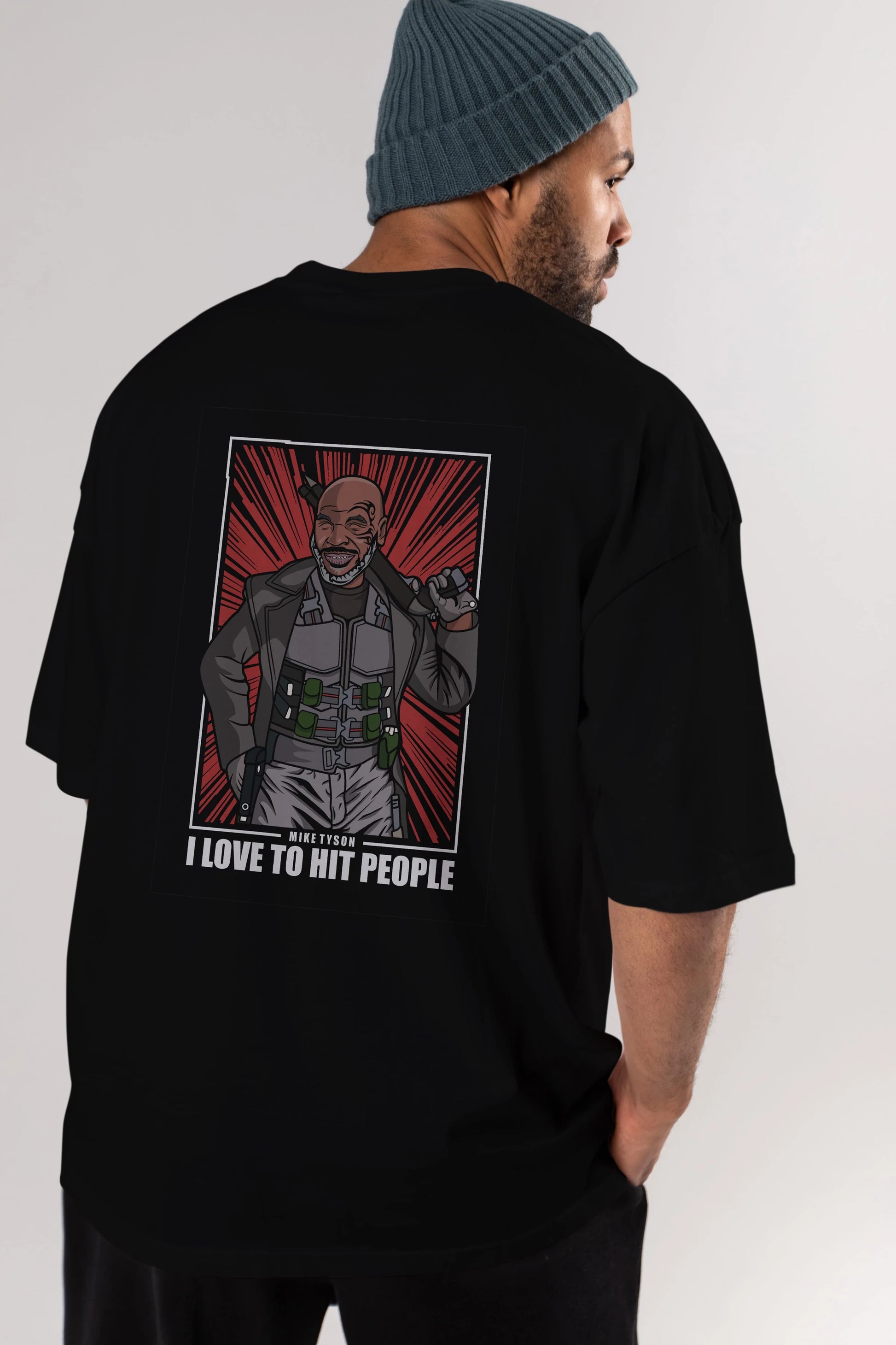 Blade Tyson Arka Baskılı Oversize t-shirt Erkek Kadın Unisex %100 Pamuk tişort