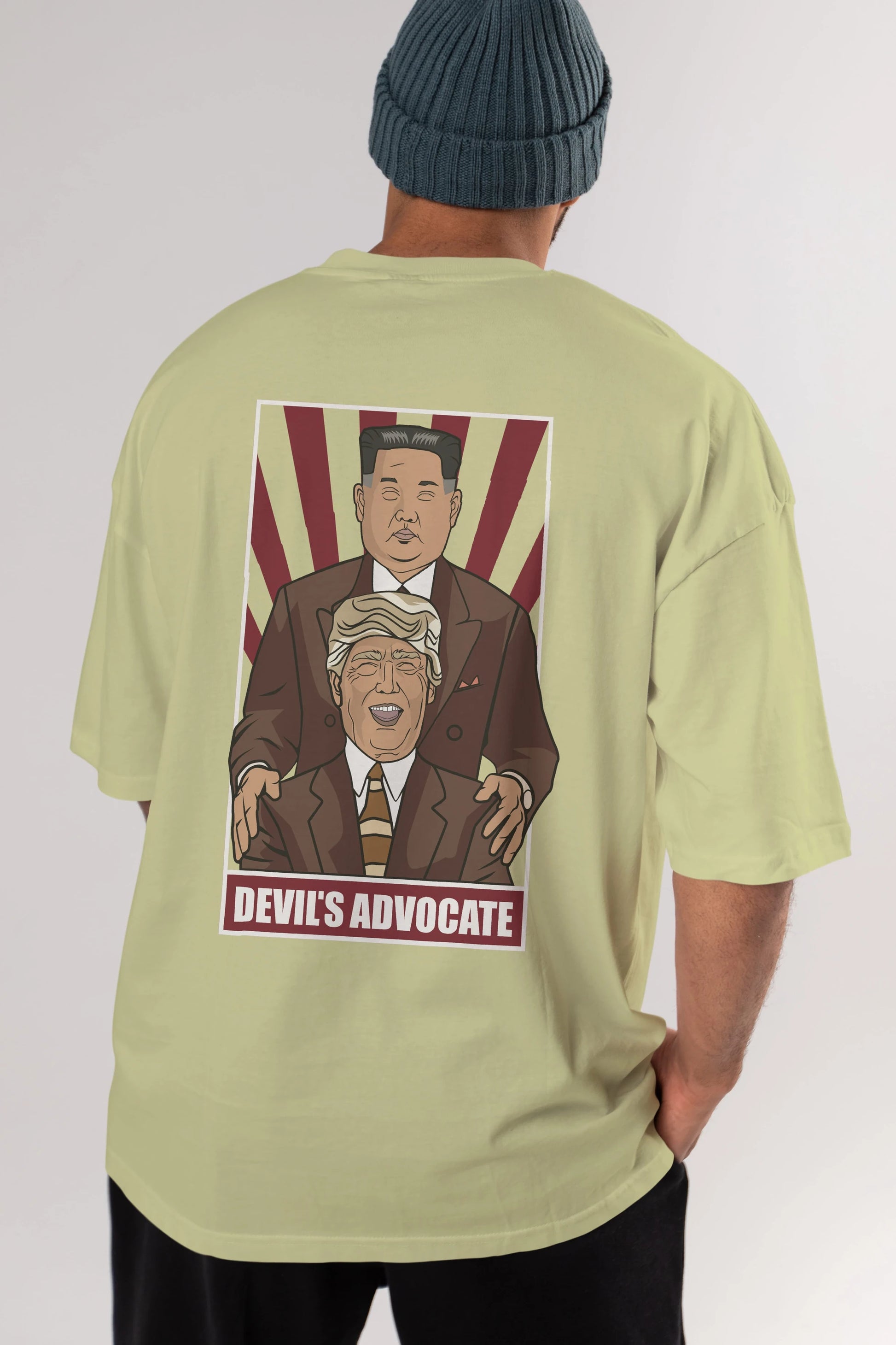 Devil_s Advocate Arka Baskılı Oversize t-shirt Erkek Kadın Unisex %100 Pamuk tişort