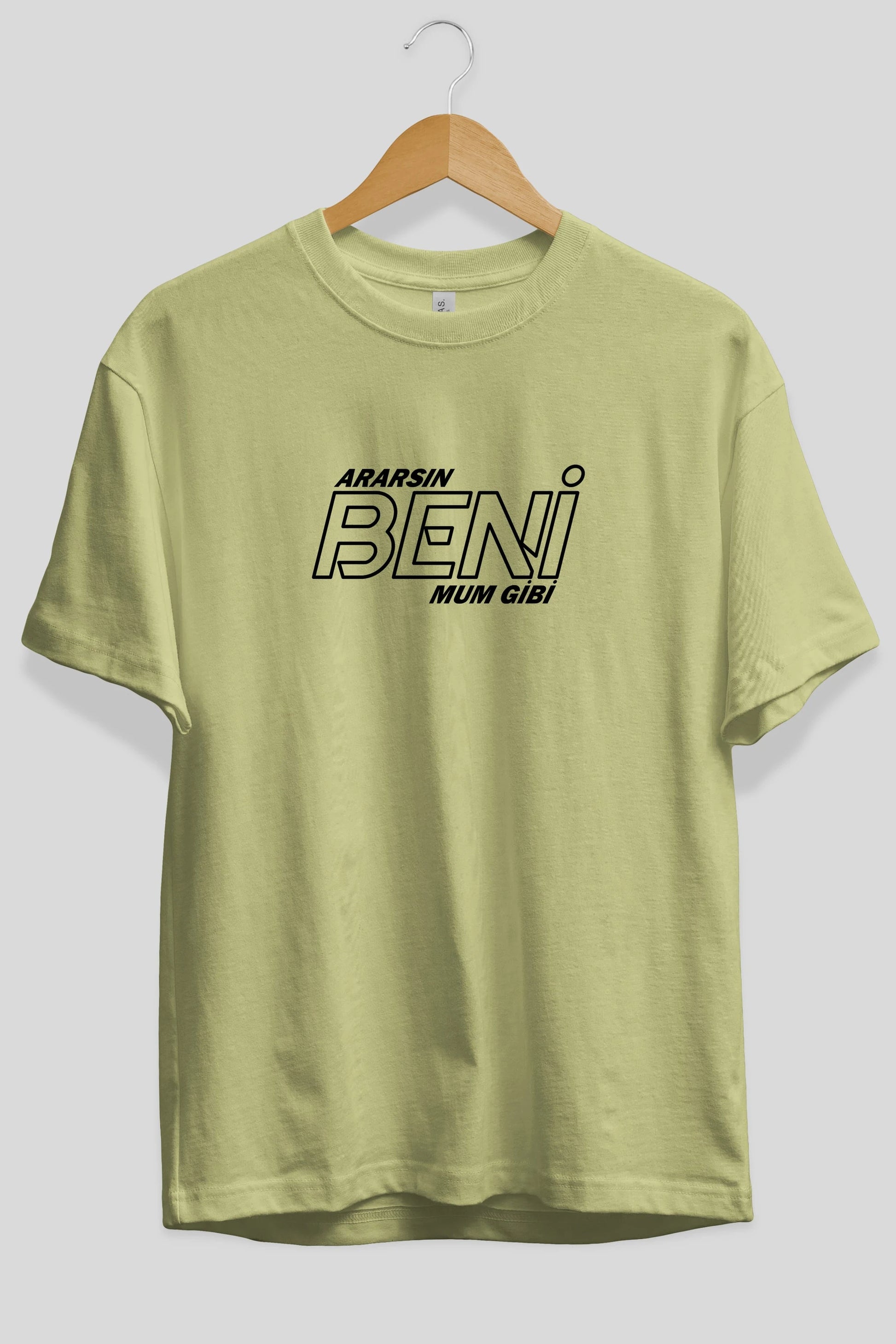Ararsın Beni Mum Gibi Ön Baskılı Oversize t-shirt %100 pamuk Erkek Kadın Unisex