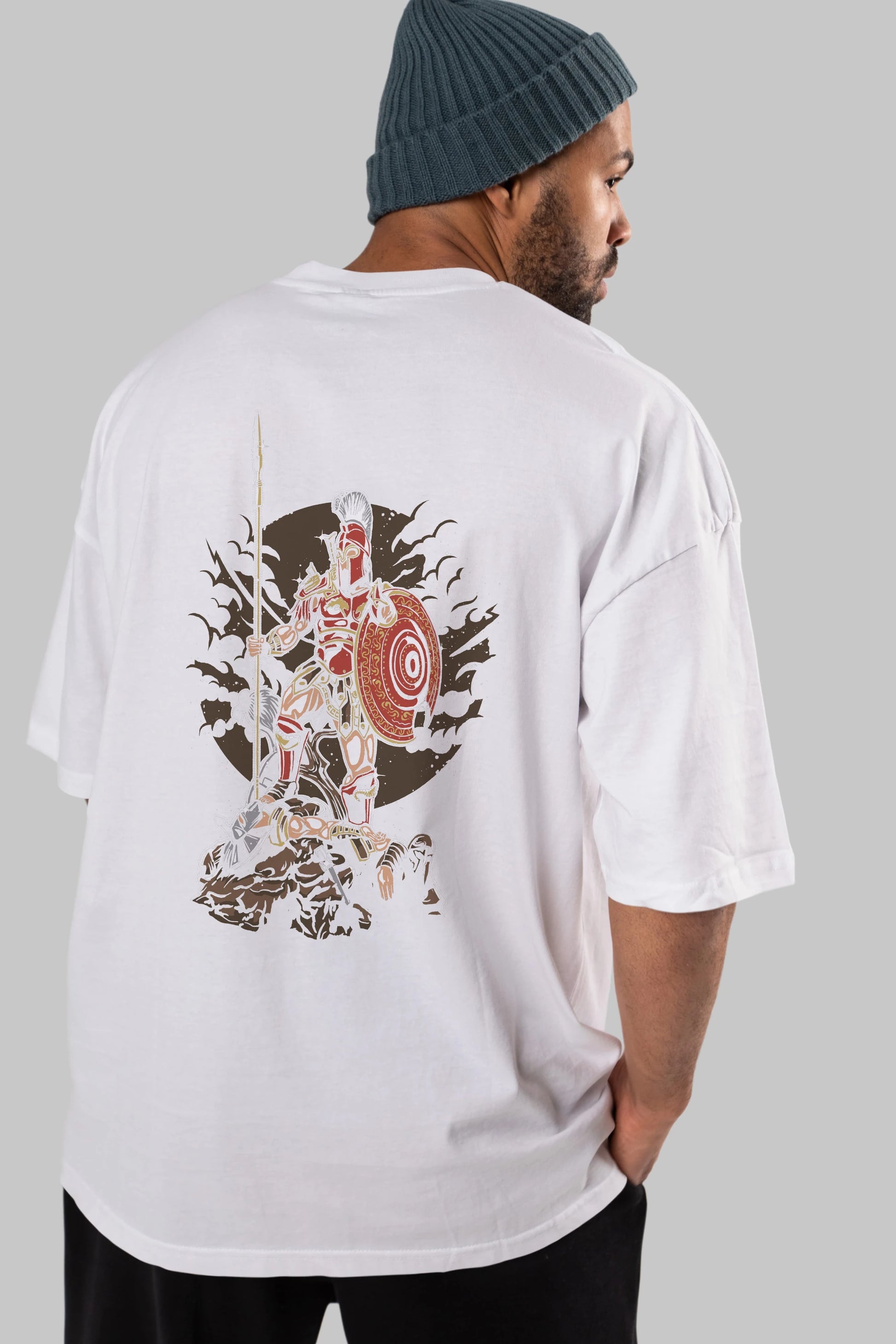 Sparta Arka Baskılı Oversize t-shirt Erkek Kadın Unisex %100 Pamuk