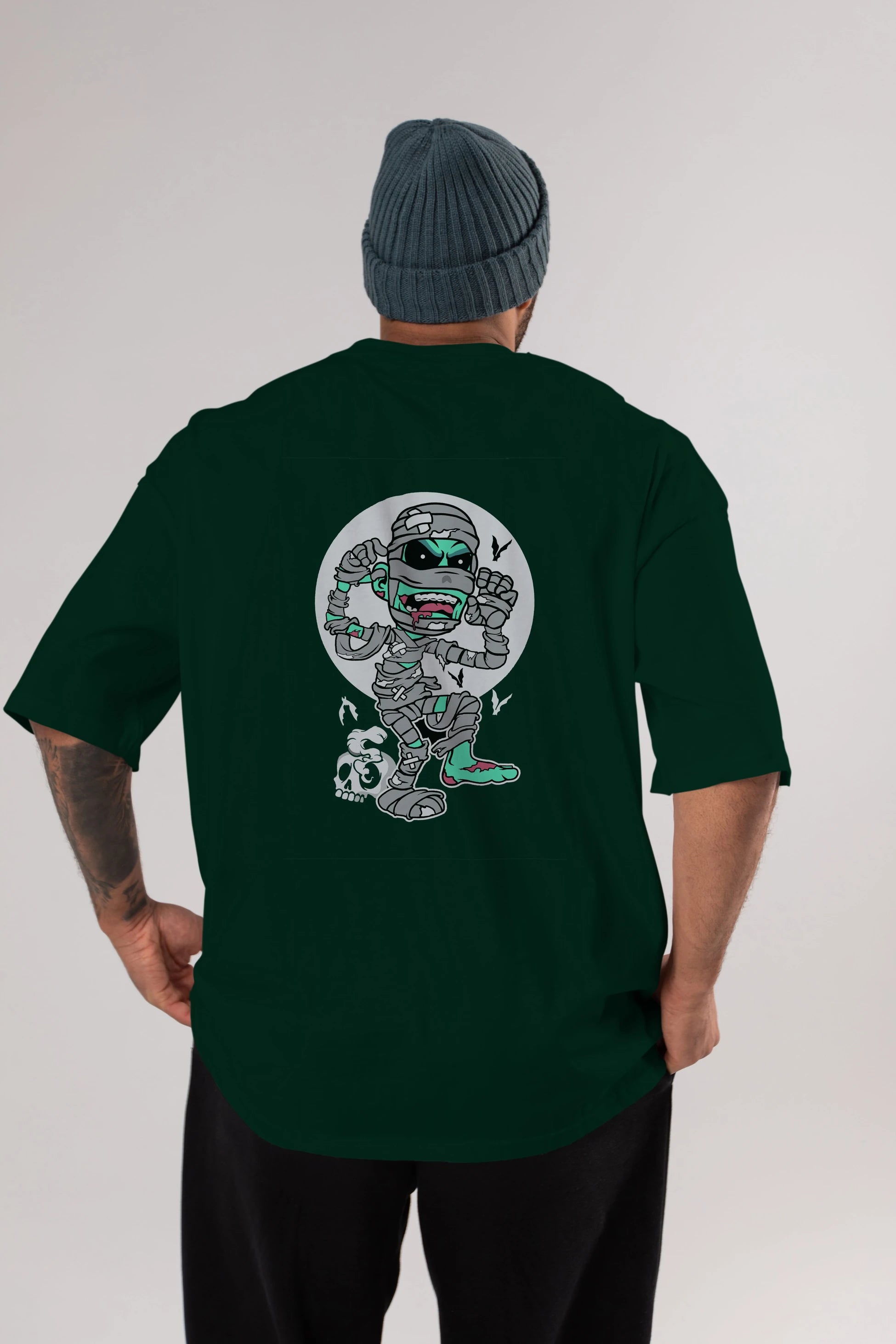 Mummy Arka Baskılı Oversize t-shirt Erkek Kadın Unisex %100 Pamuk tişort