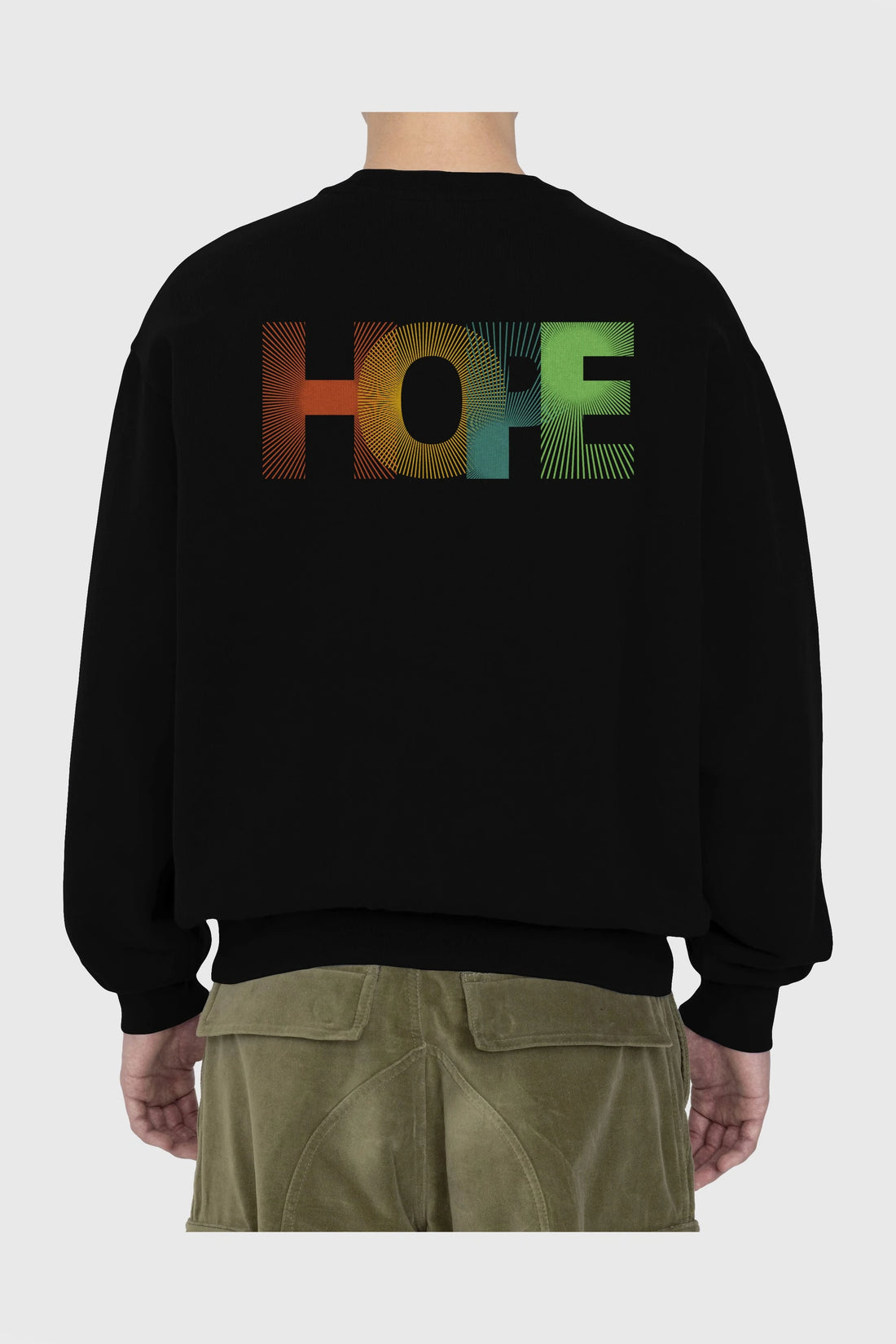 Hope Arka Baskılı Oversize Sweatshirt Erkek Kadın Unisex