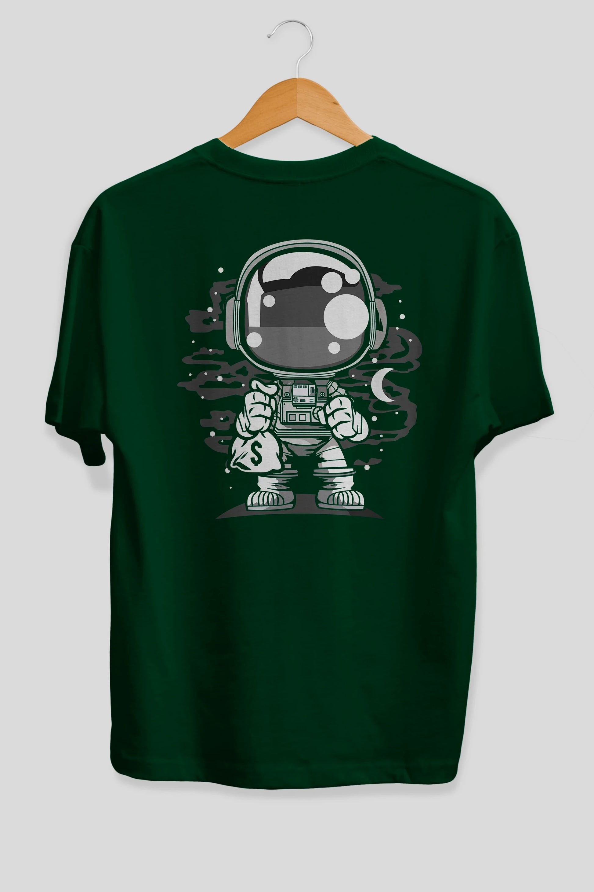 Astronaut Chibi Arka Baskılı Oversize t-shirt Erkek Kadın Unisex