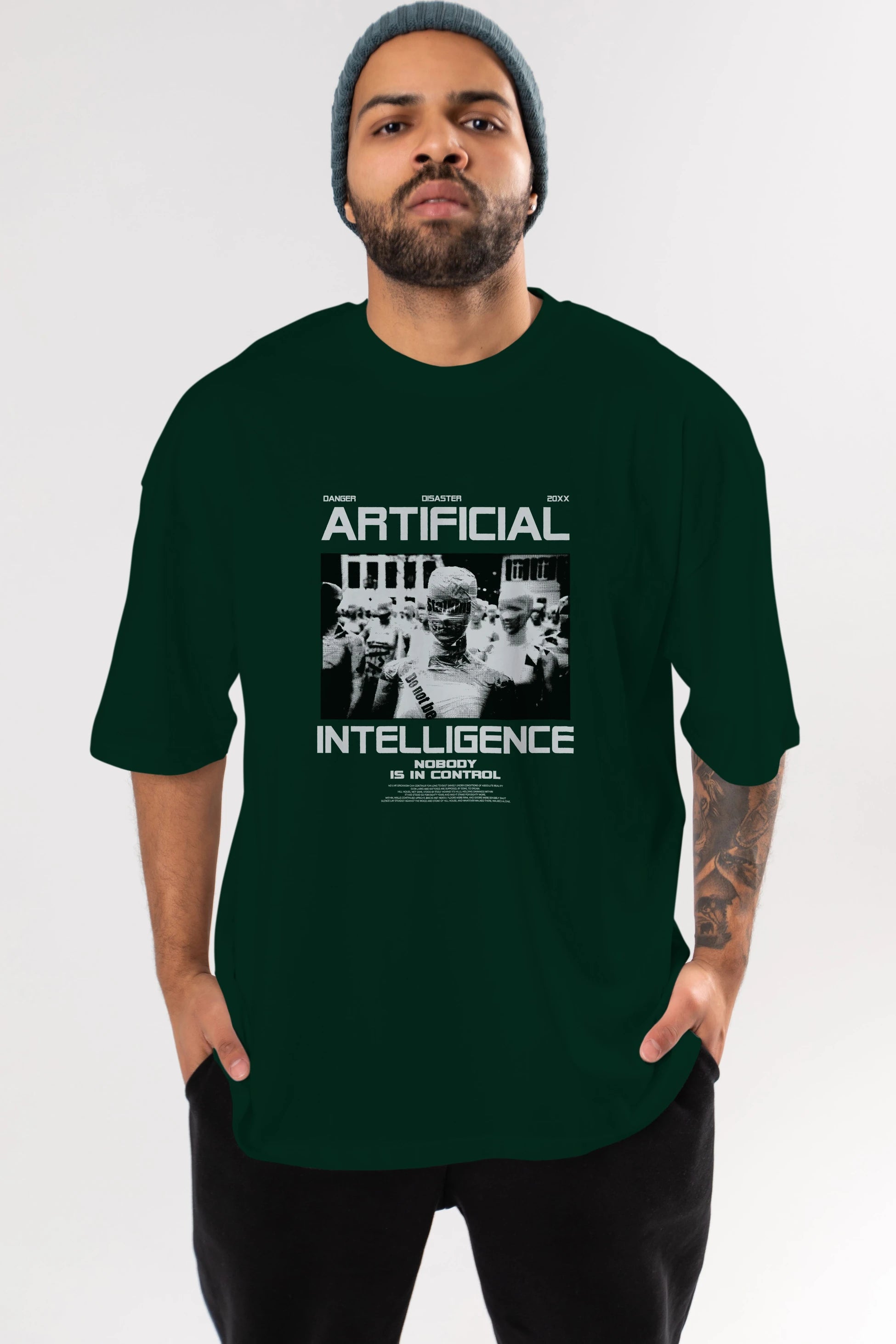 Artificial Intelligence Ön Baskılı Oversize t-shirt Erkek Kadın Unisex