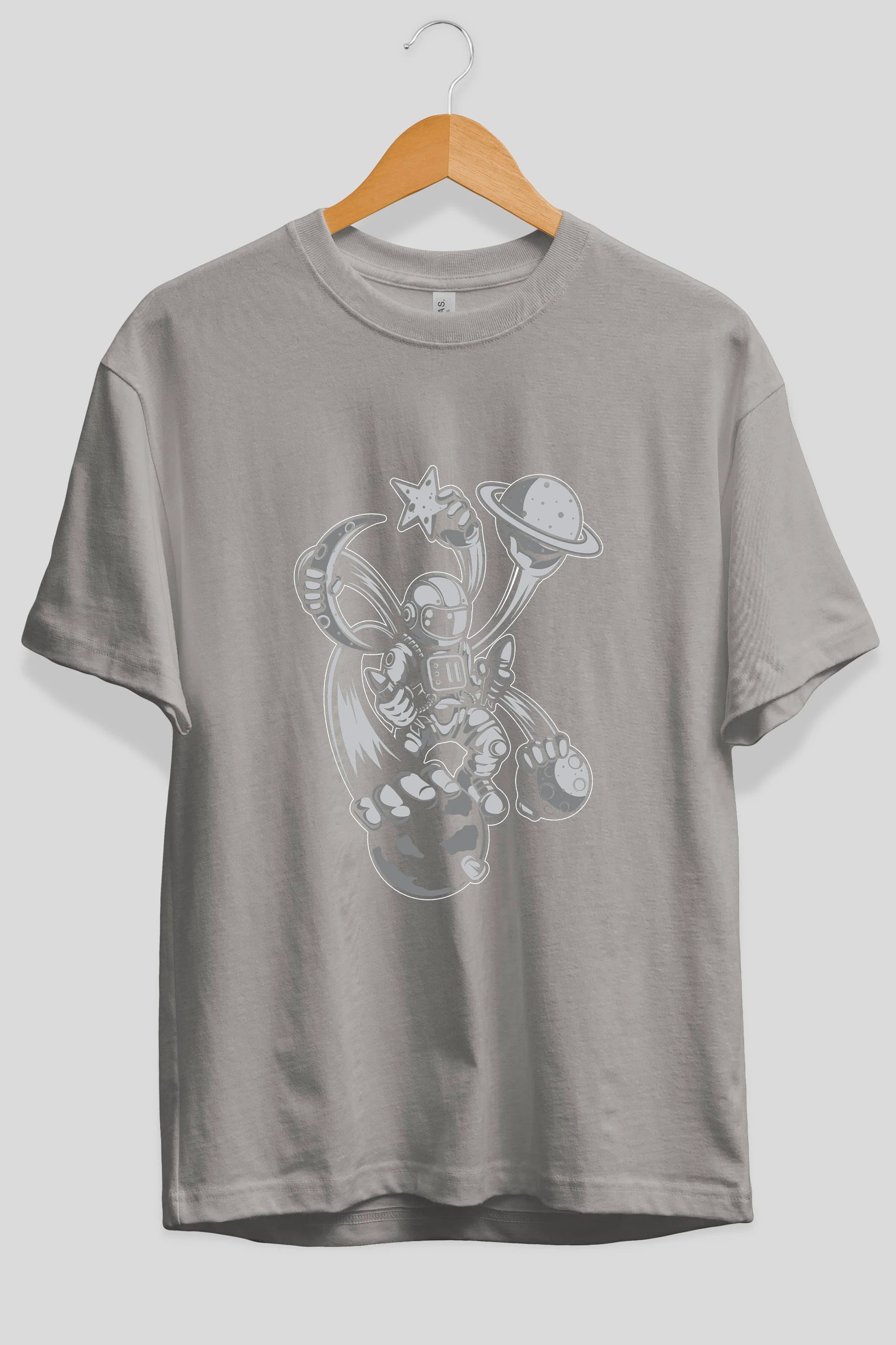 Astronaut Multiple Hands Ön Baskılı Oversize t-shirt Erkek Kadın Unisex