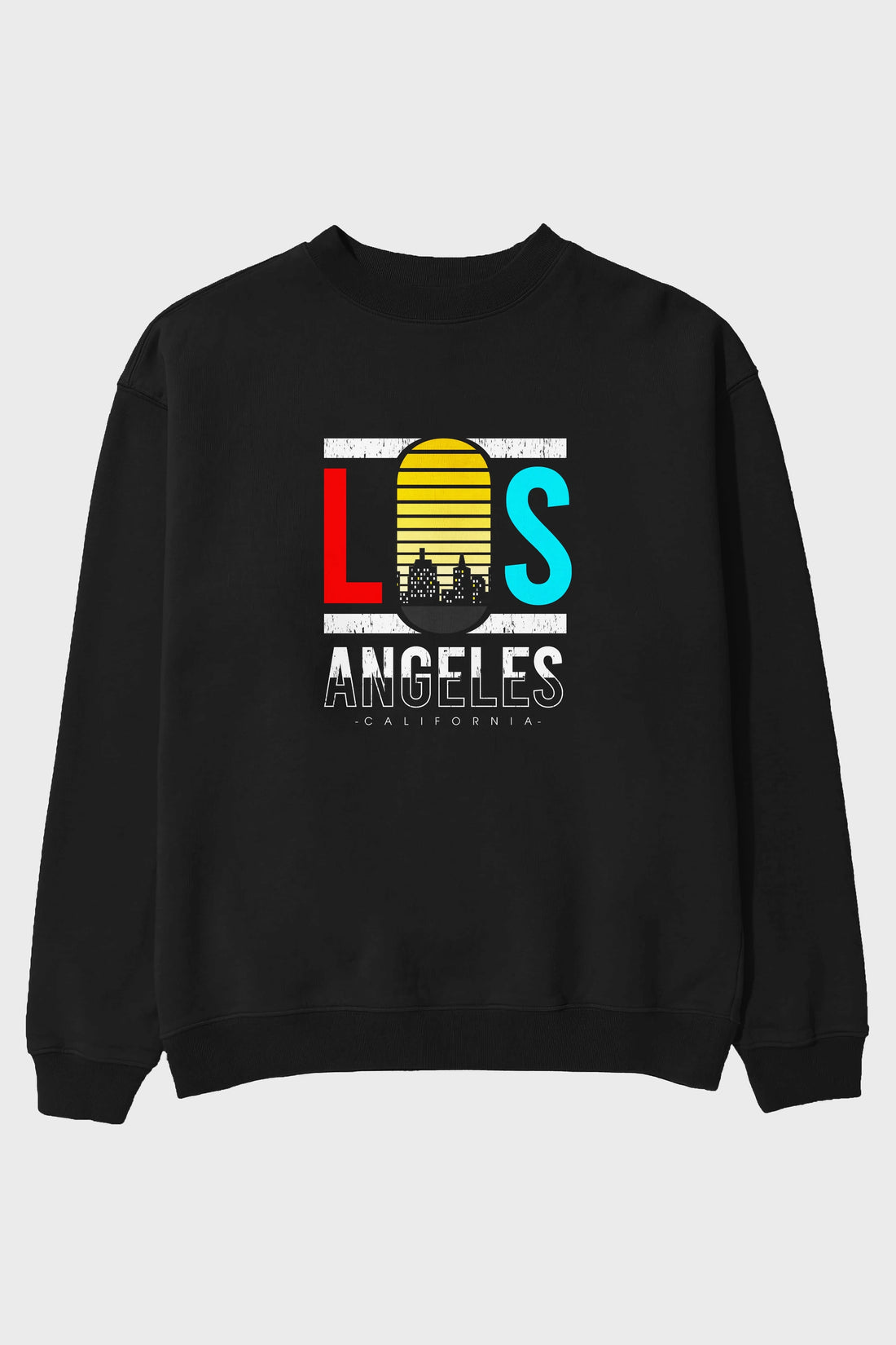 Los Angeles Ön Baskılı Oversize Sweatshirt Erkek Kadın Unisex