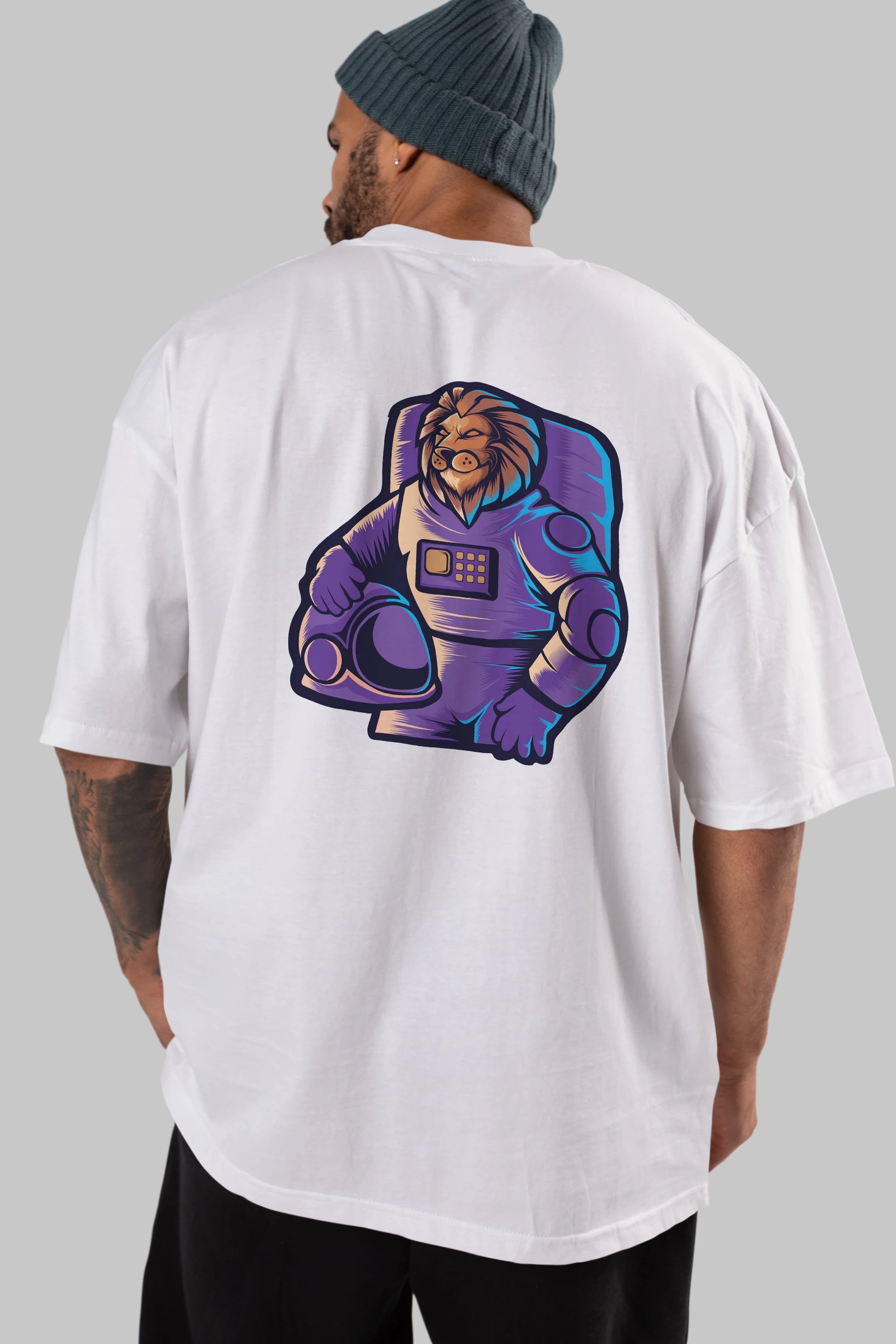 Astroking Arka Baskılı Oversize t-shirt Erkek Kadın Unisex