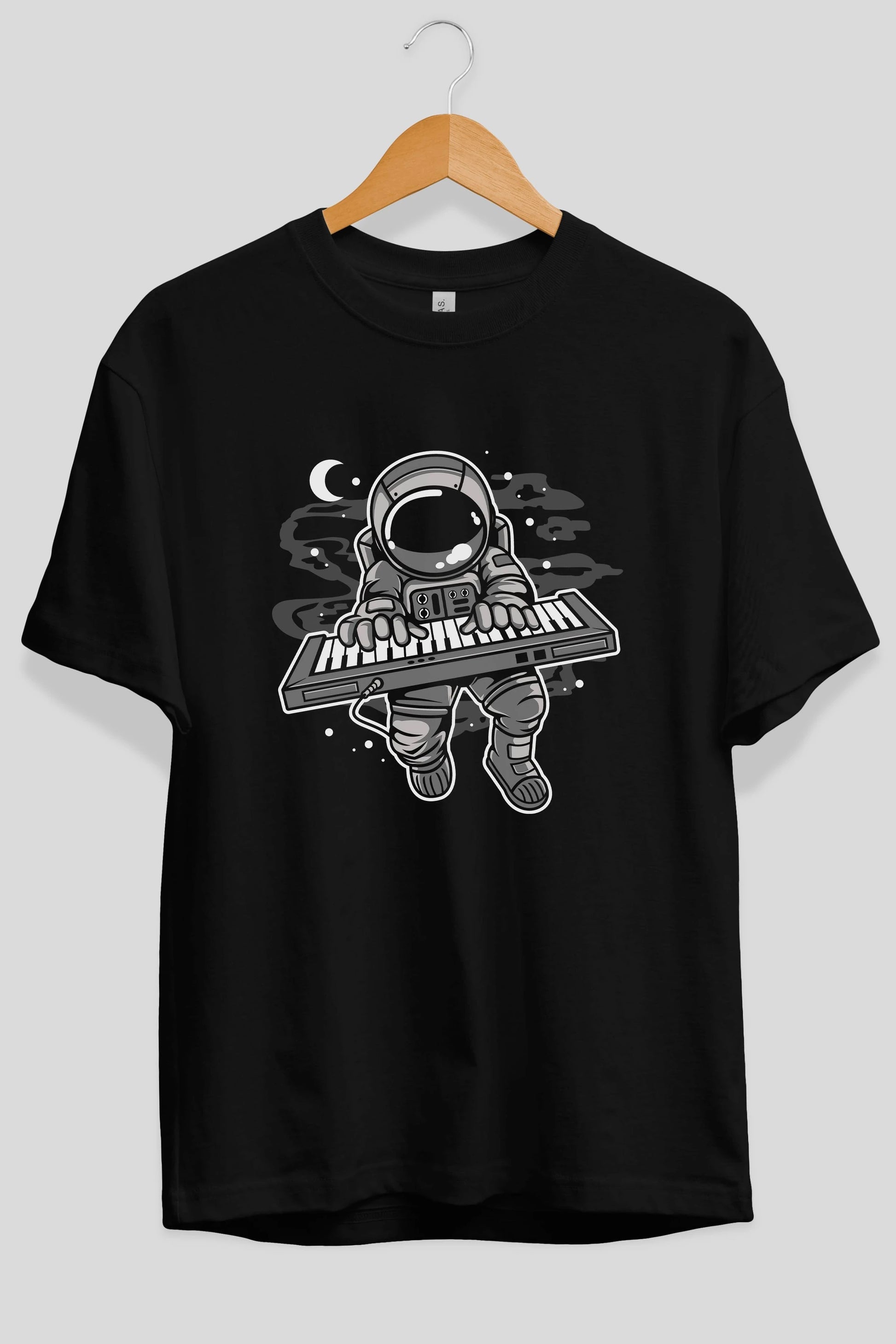 Astronaut Keyboard Ön Baskılı Oversize t-shirt Erkek Kadın Unisex