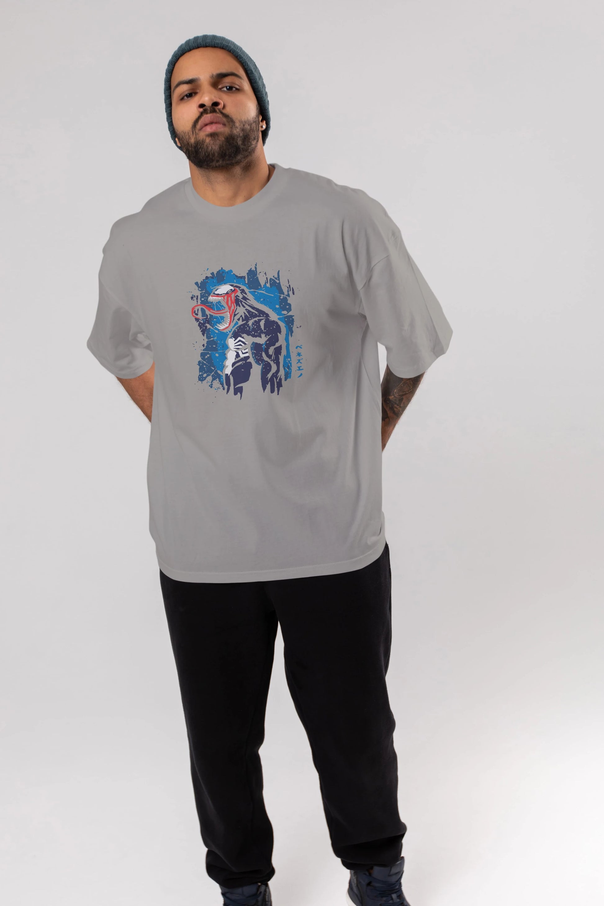 Venom (24) Ön Baskılı Oversize t-shirt Erkek Kadın Unisex %100 Pamuk Bisiklet Yaka tişort