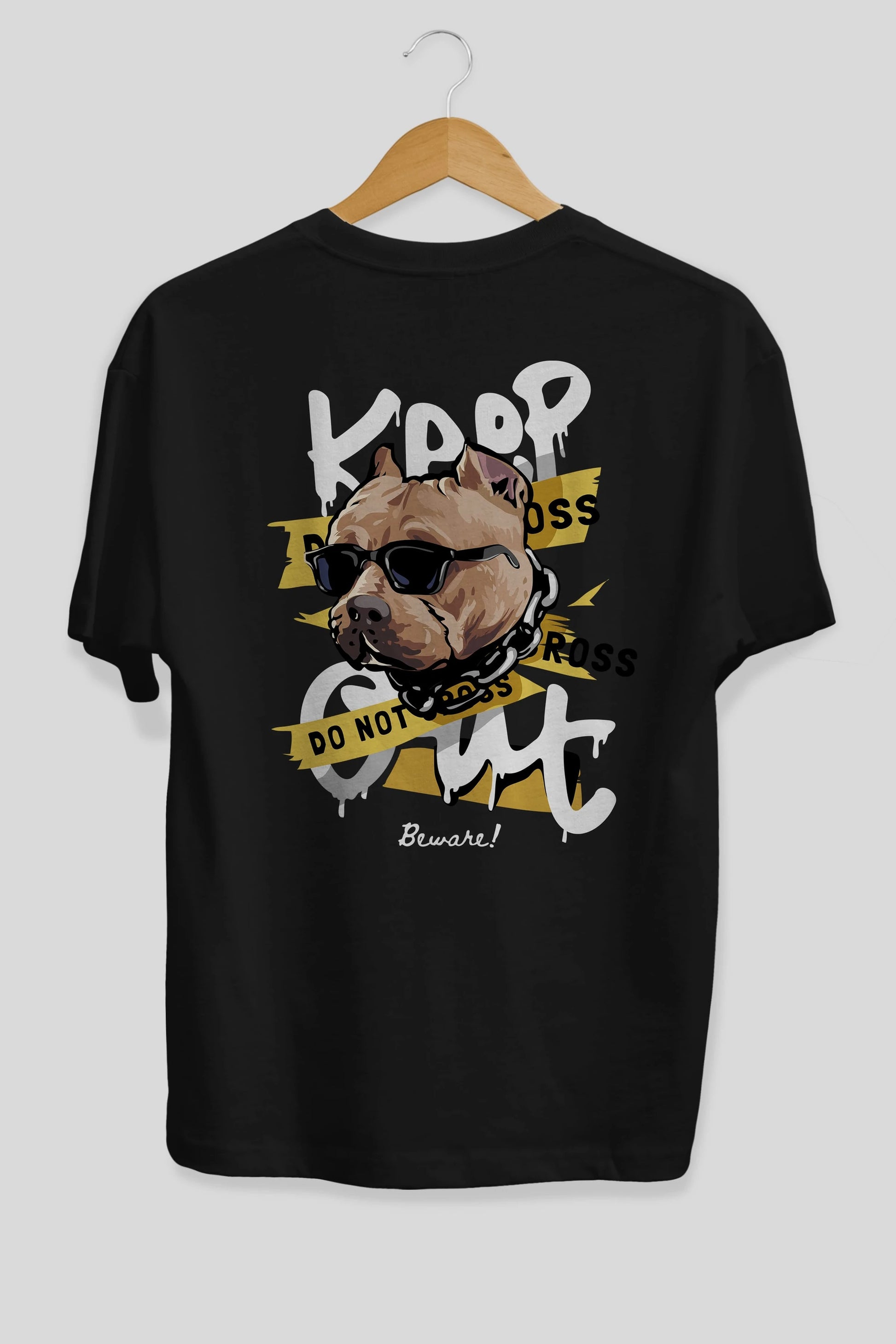 Teddy Bear Keep Arka Baskılı Oversize t-shirt Erkek Kadın Unisex %100 Pamuk