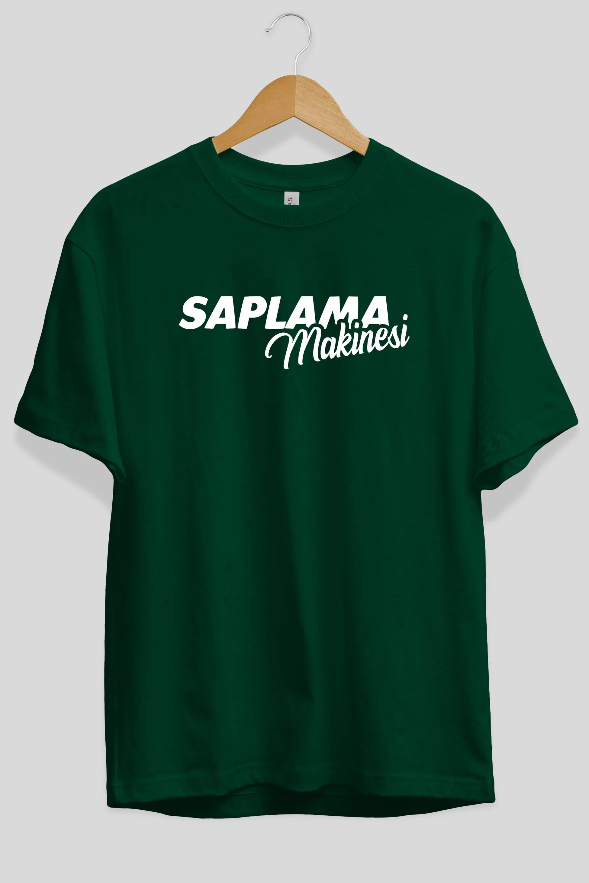 Saplama Makinesi Ön Baskılı Oversize t-shirt %100 pamuk Erkek Kadın Unisex