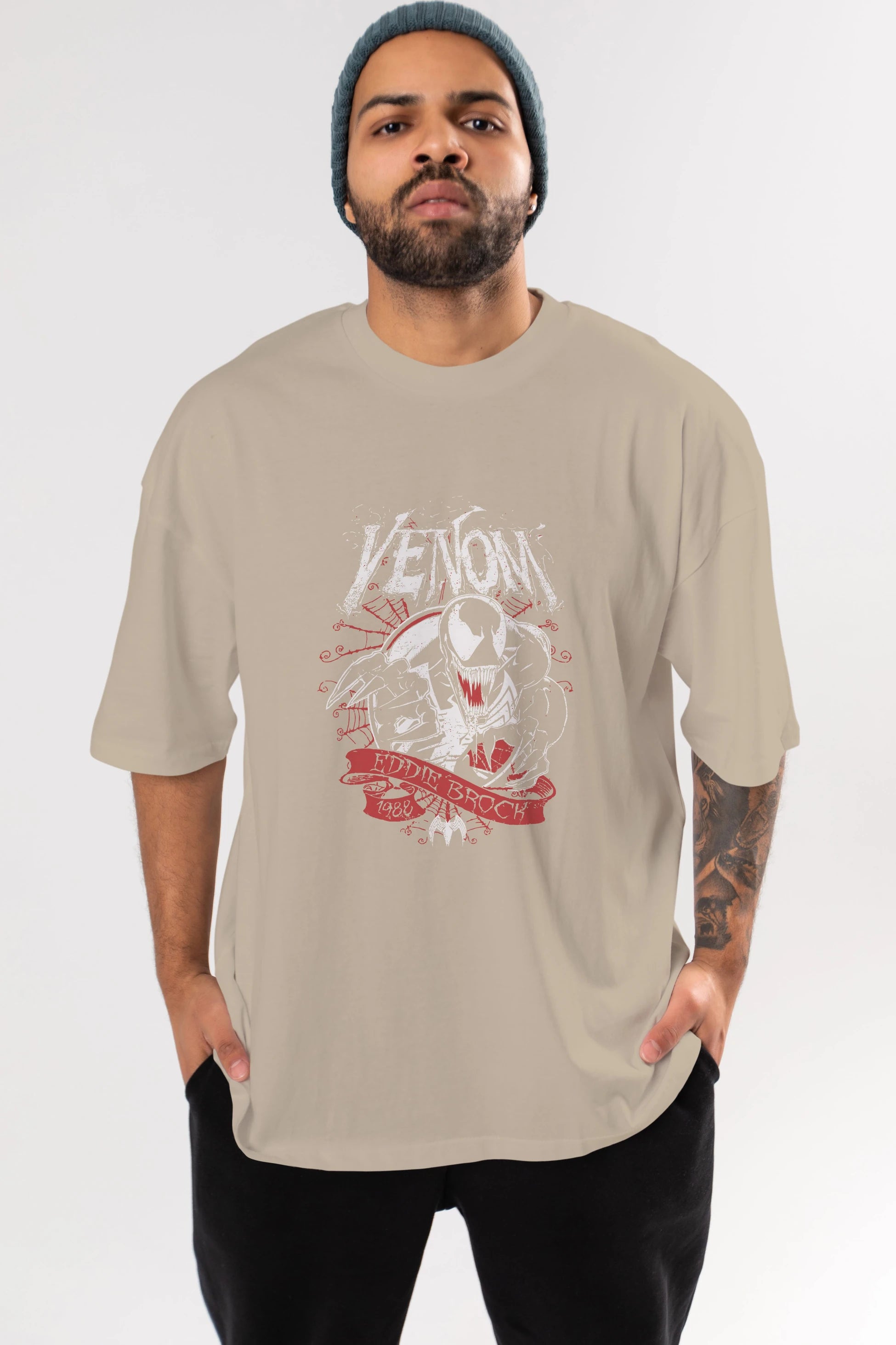 Venom (11) Ön Baskılı Oversize t-shirt Erkek Kadın Unisex %100 Pamuk Bisiklet Yaka tişort
