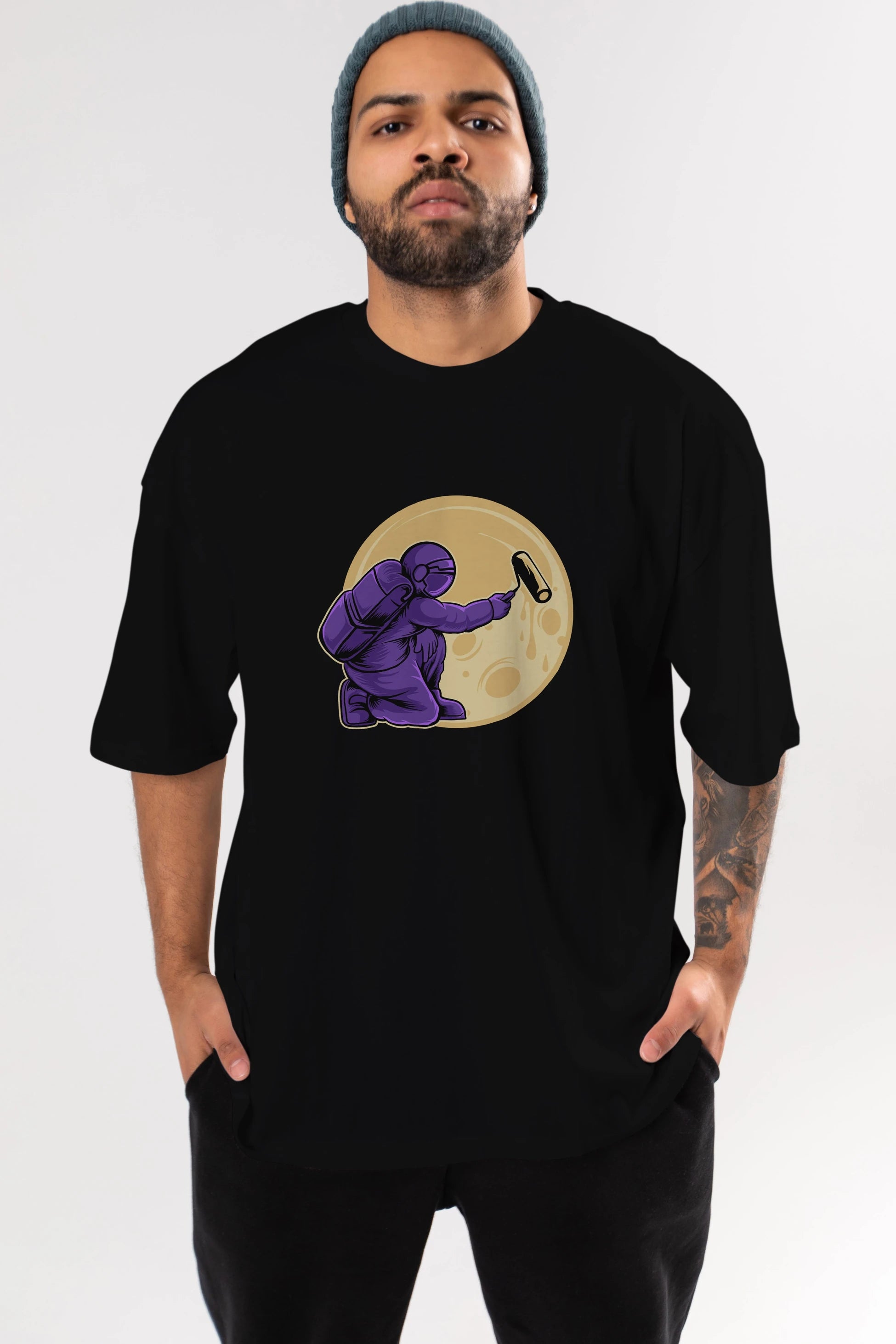 Astropaint Ön Baskılı Oversize t-shirt Erkek Kadın Unisex