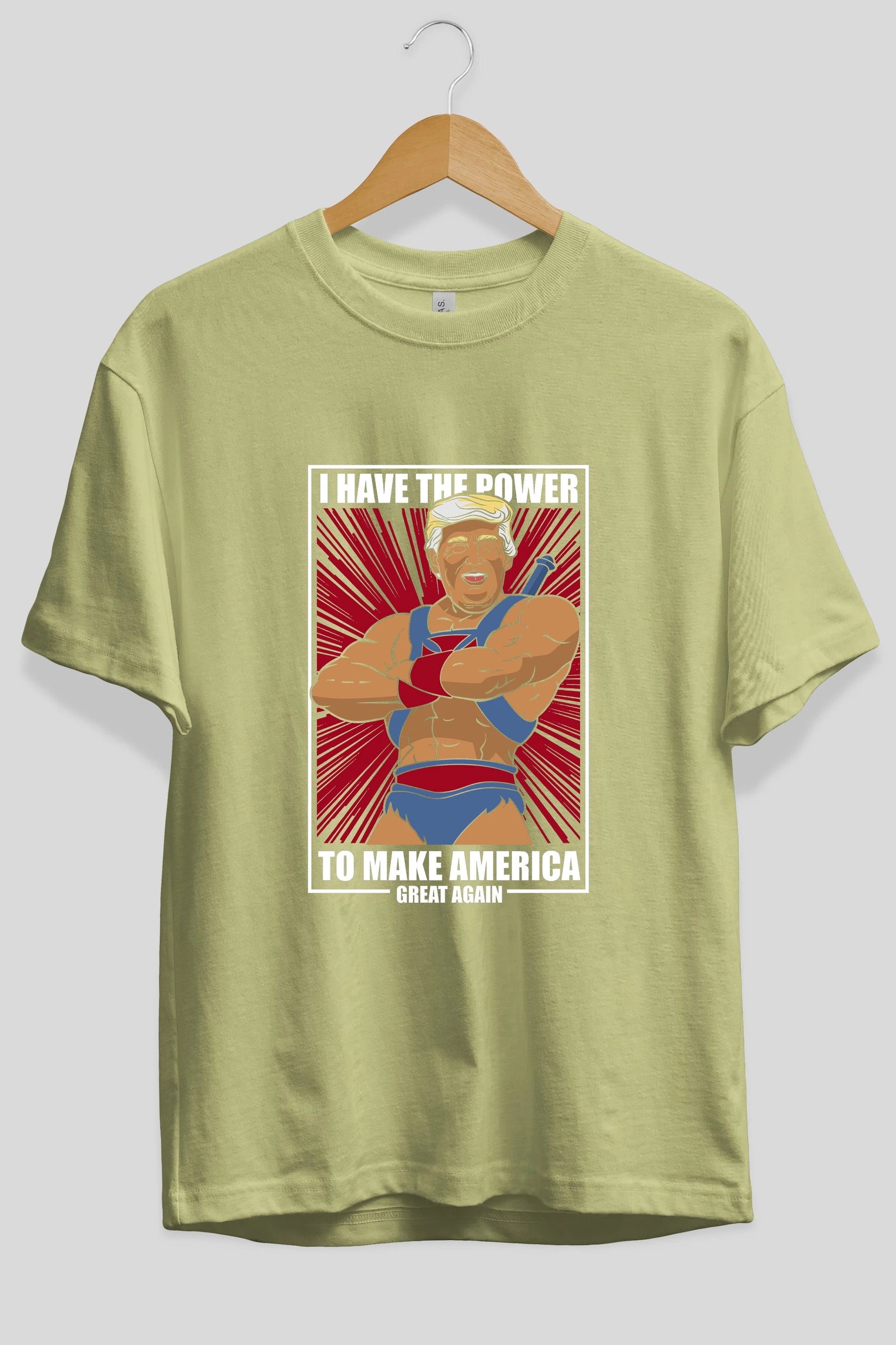 Trump Heman Ön Baskılı Oversize t-shirt Erkek Kadın Unisex %100 Pamuk tişort