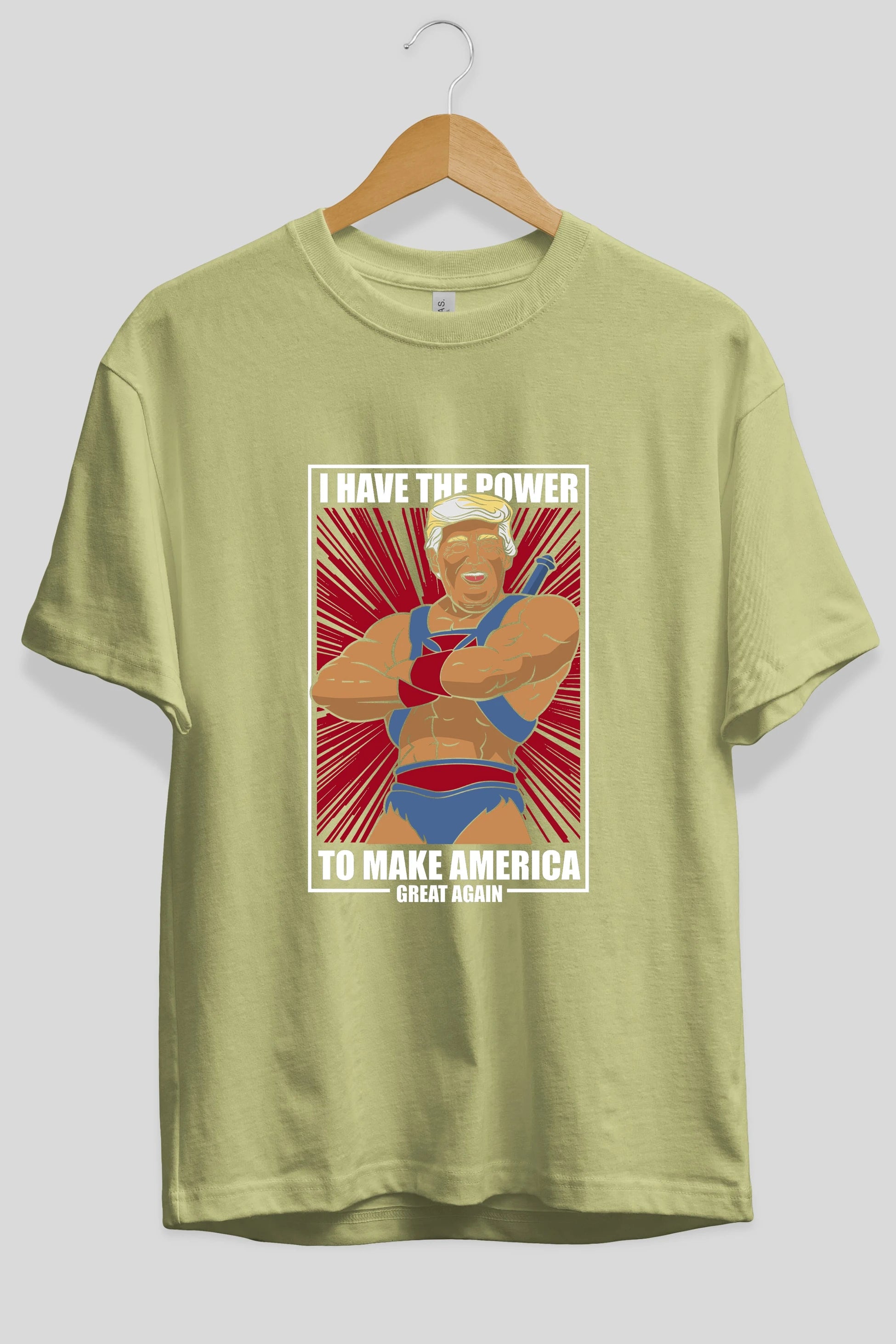 Trump Heman Ön Baskılı Oversize t-shirt Erkek Kadın Unisex %100 Pamuk tişort