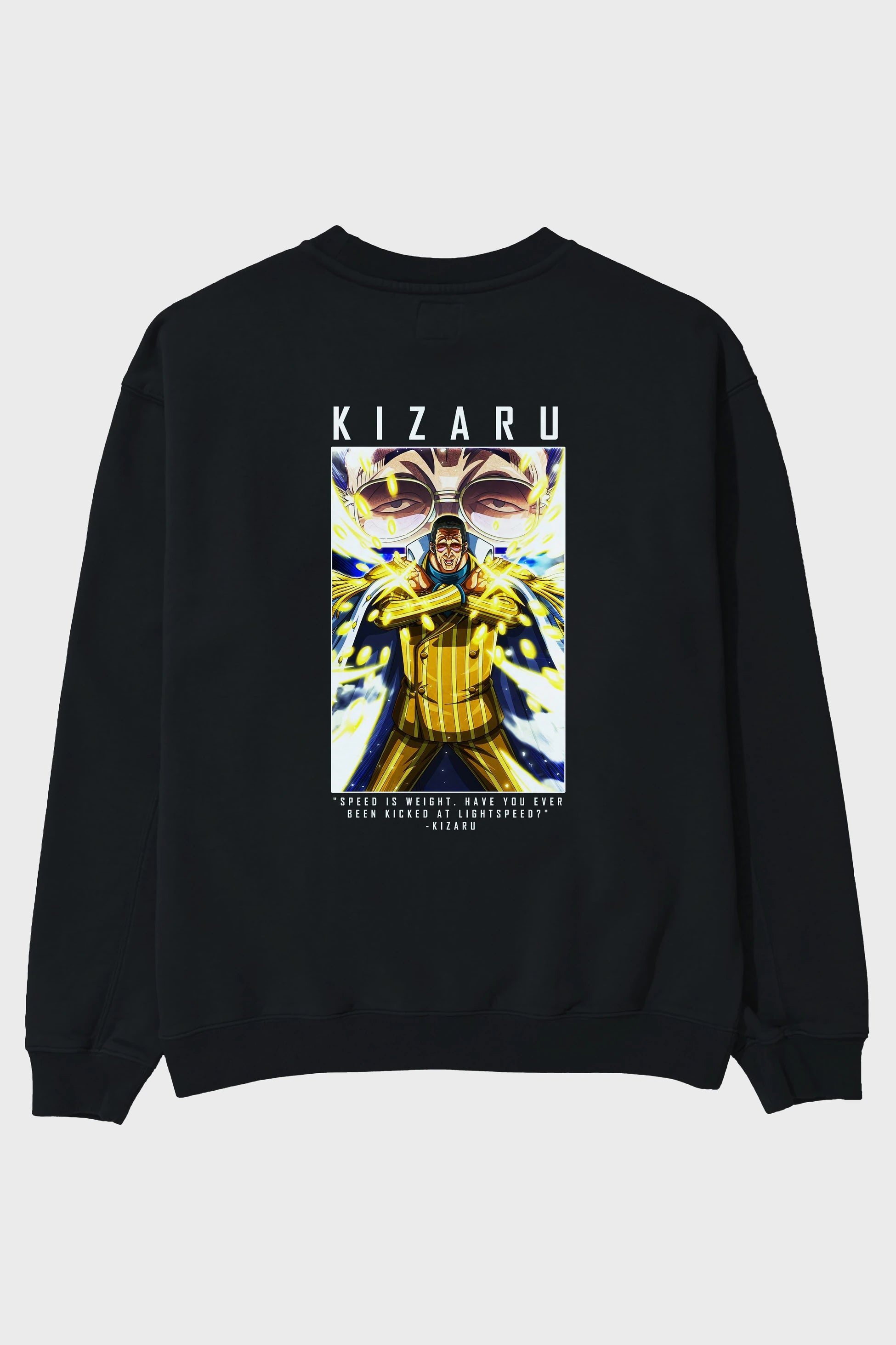 Kizaru Arka Baskılı Anime Oversize Sweatshirt Erkek Kadın Unisex