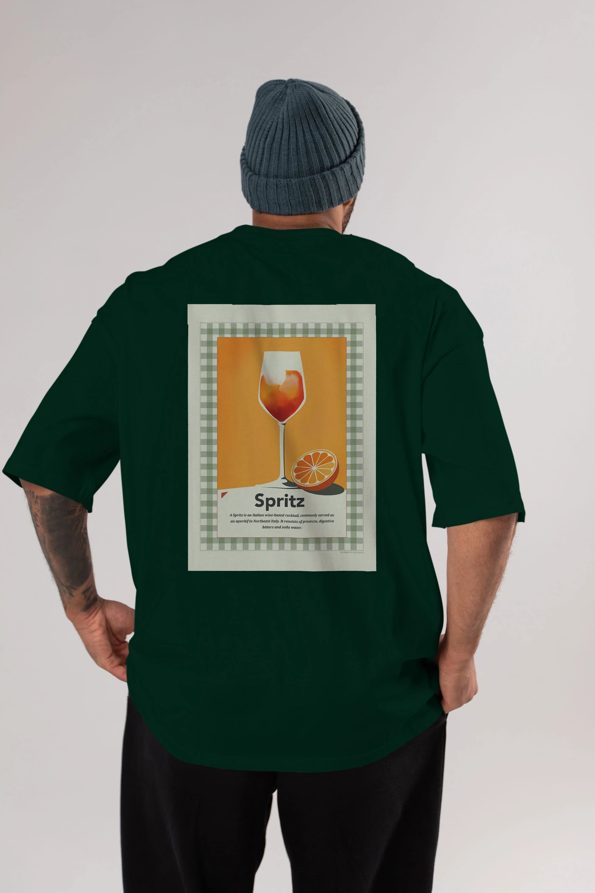 Aperol Spritz 5 Arka Baskılı Oversize t-shirt Erkek Kadın Unisex %100 Pamuk Bisiklet Yaka tişort