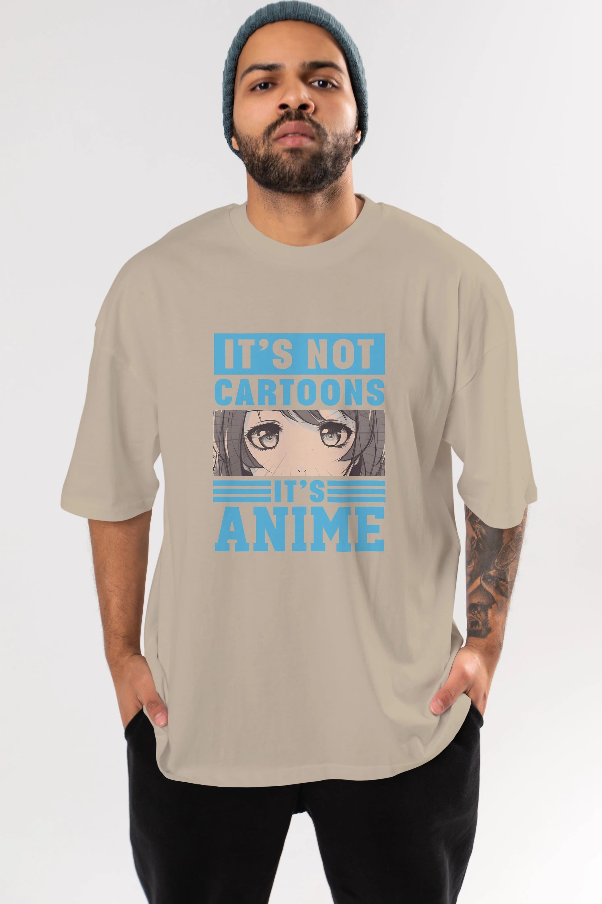 Its Anime Anime Ön Baskılı Oversize t-shirt Erkek Kadın Unisex