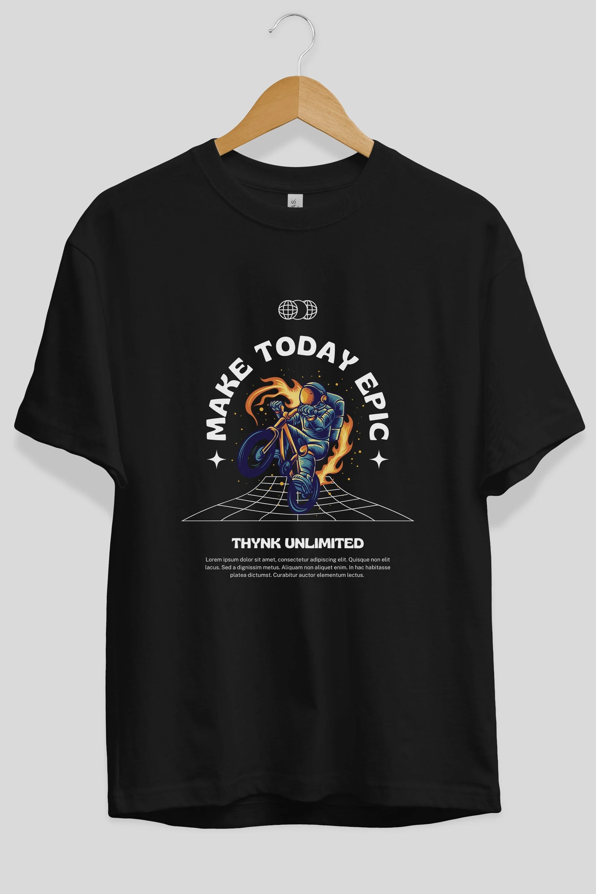 Make Today Epic Ön Baskılı Oversize t-shirt Erkek Kadın Unisex