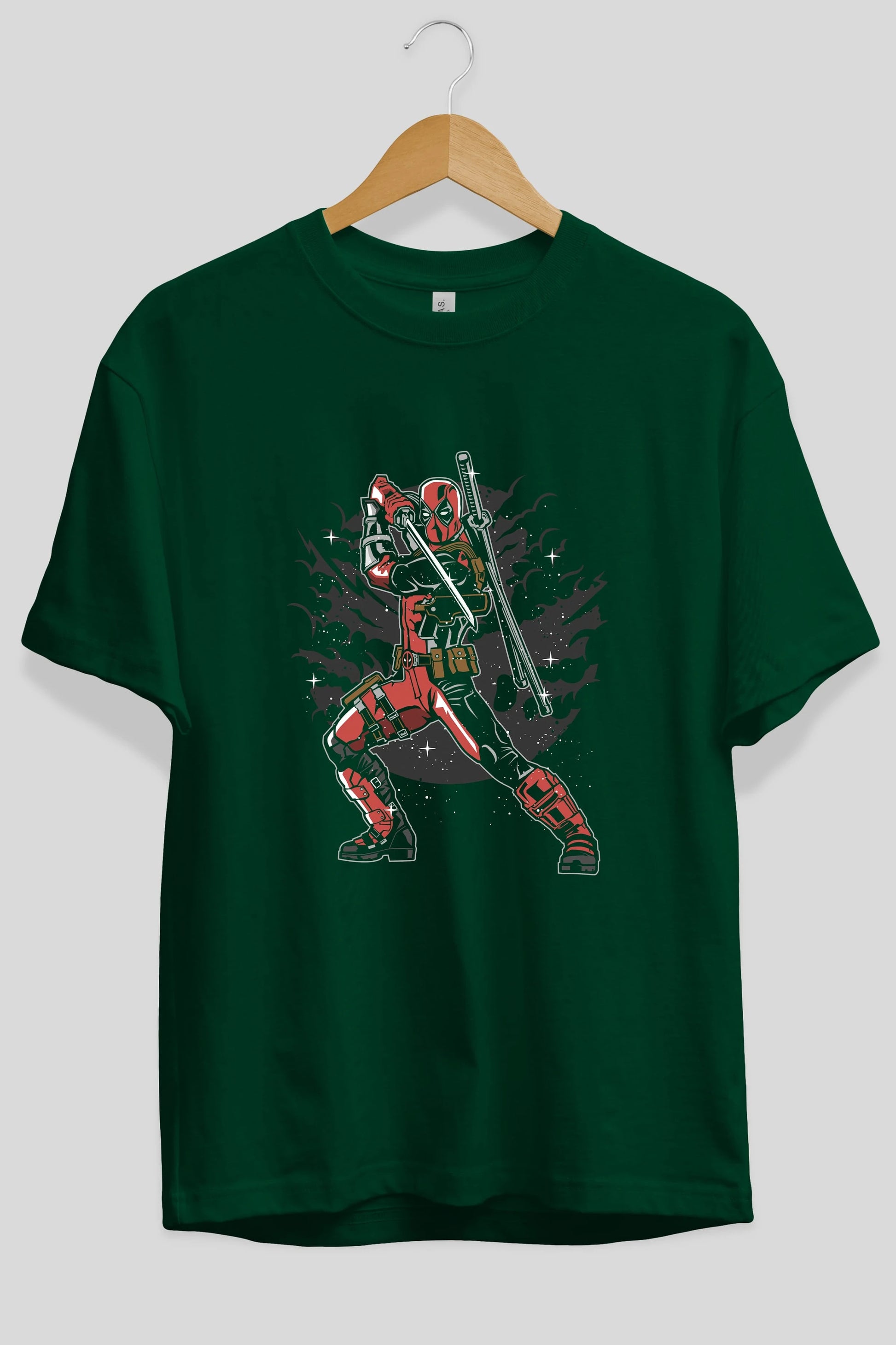 Deadpool Ön Baskılı Oversize t-shirt Erkek Kadın Unisex %100 Pamuk tişort