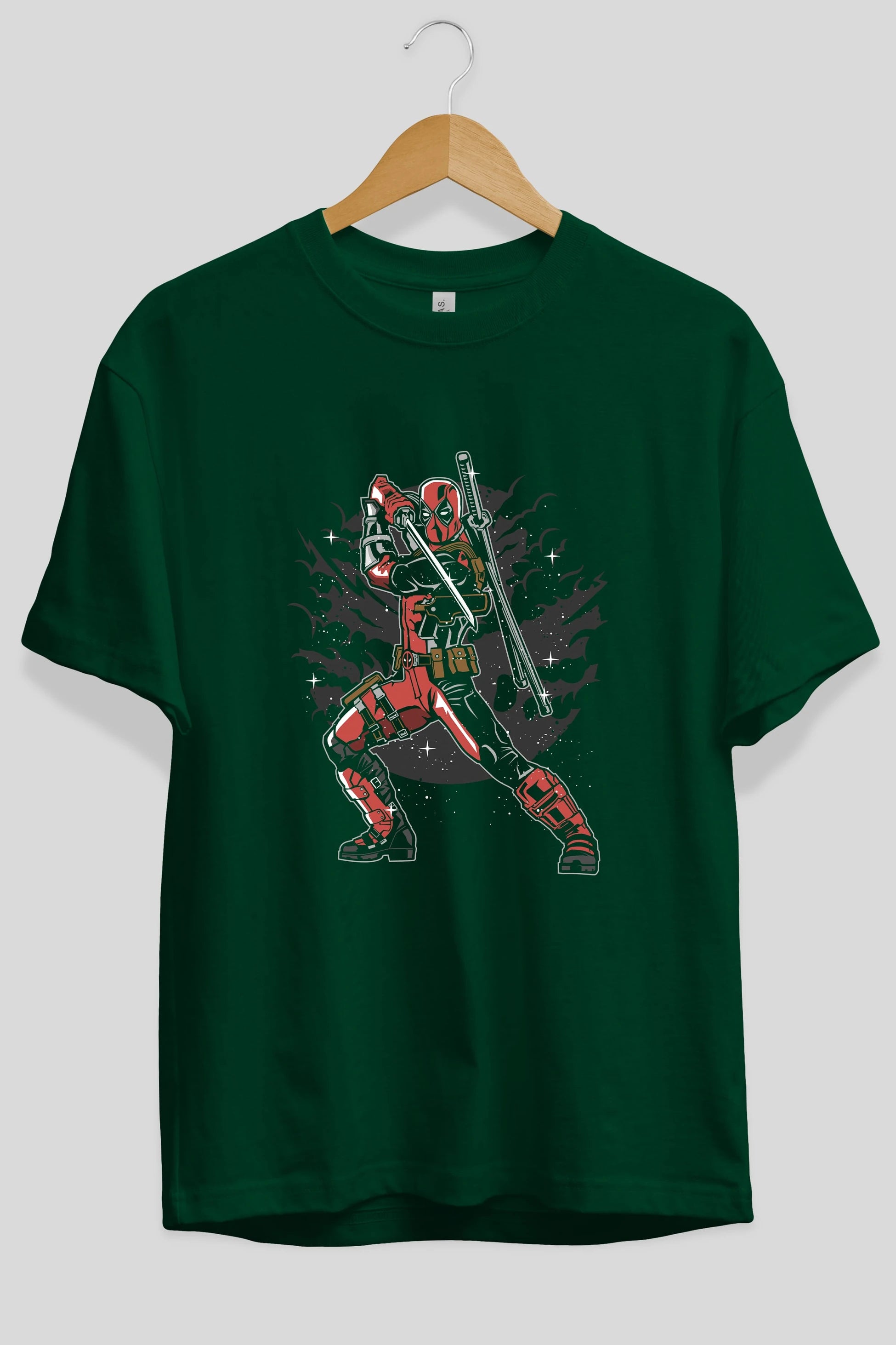 Deadpool Ön Baskılı Oversize t-shirt Erkek Kadın Unisex %100 Pamuk tişort