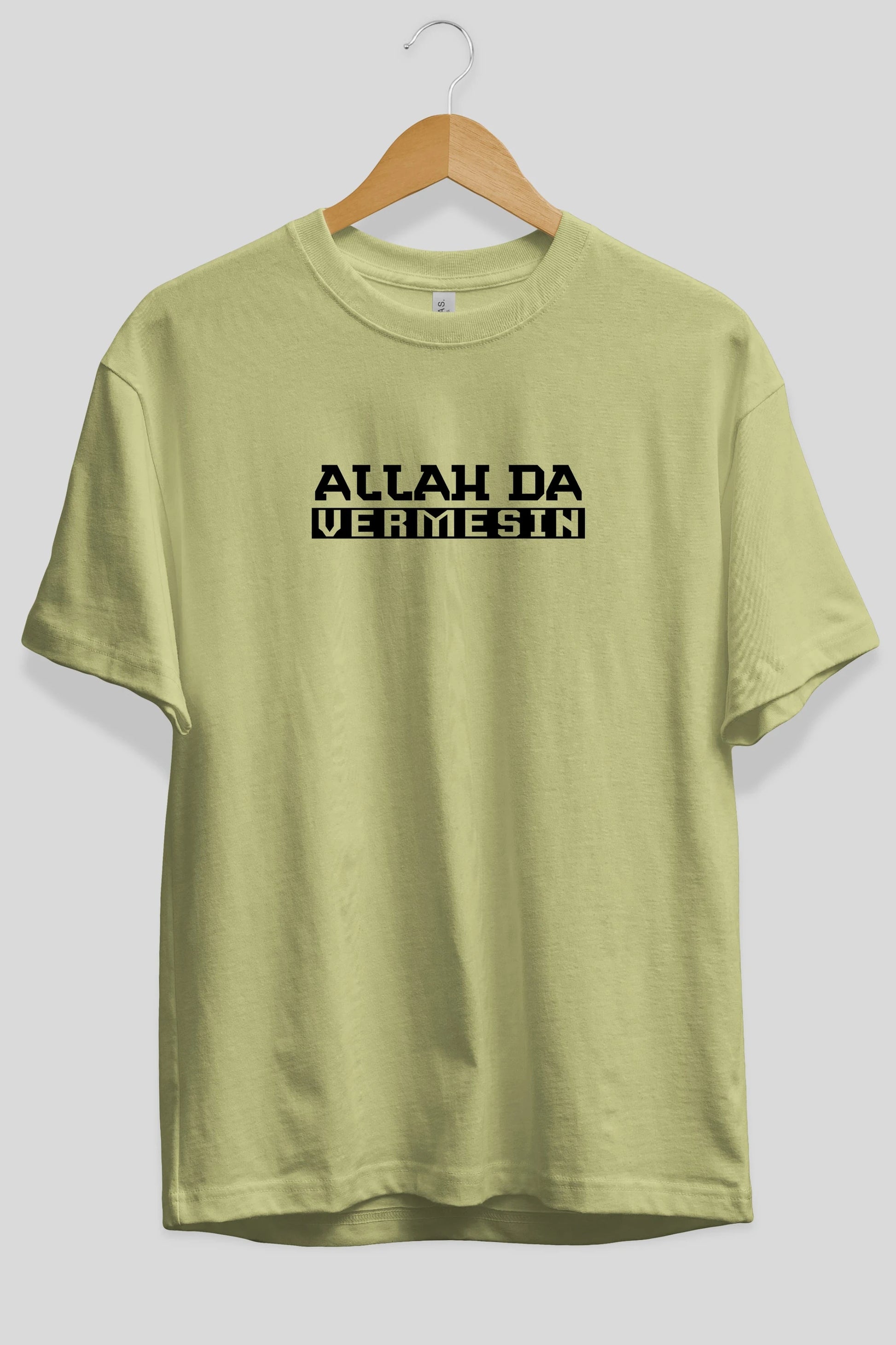 Allah De Vermesin Ön Baskılı Oversize t-shirt %100 pamuk Erkek Kadın Unisex