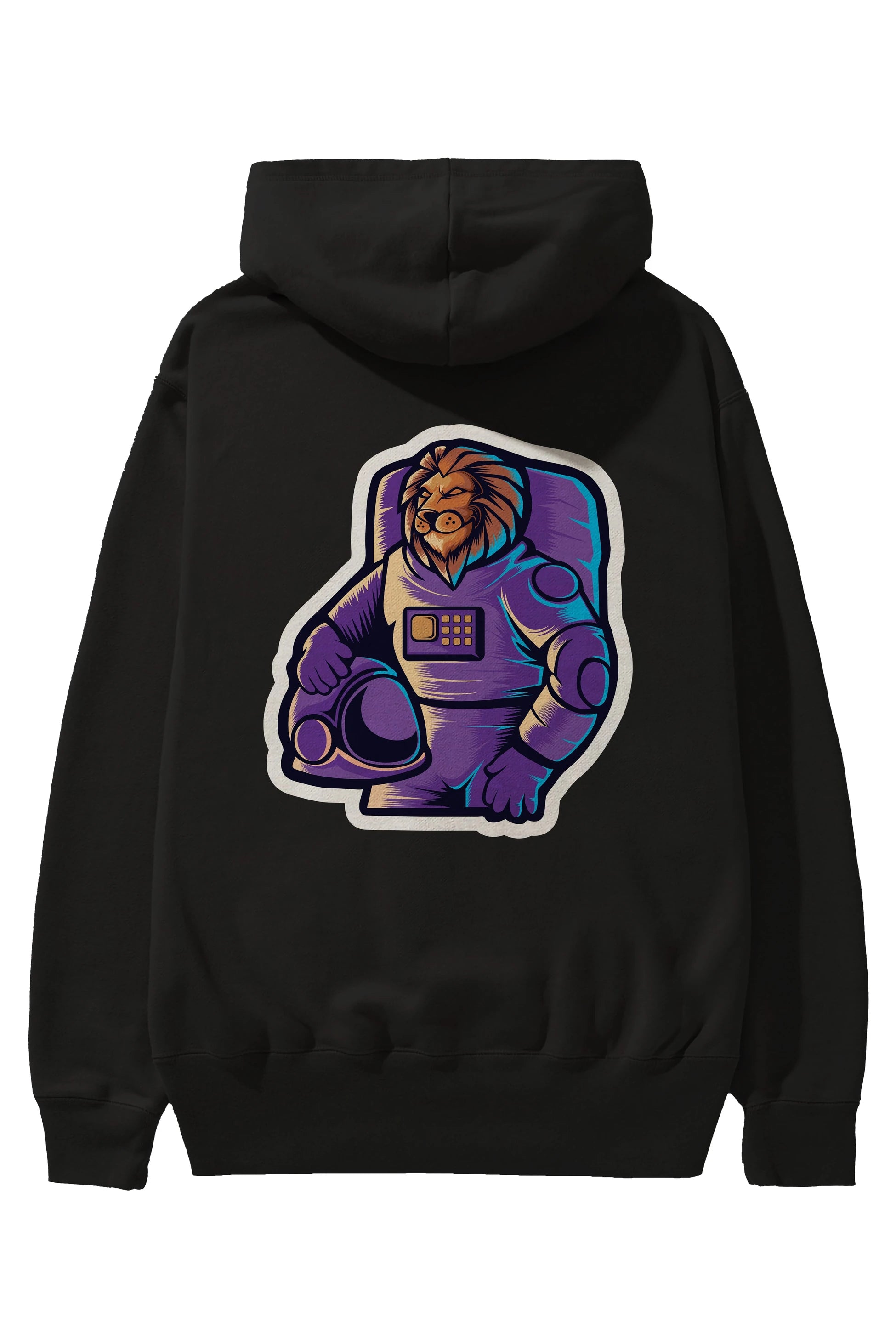 Astroking Sticker Arka Baskılı Hoodie Oversize Kapüşonlu Sweatshirt Erkek Kadın Unisex