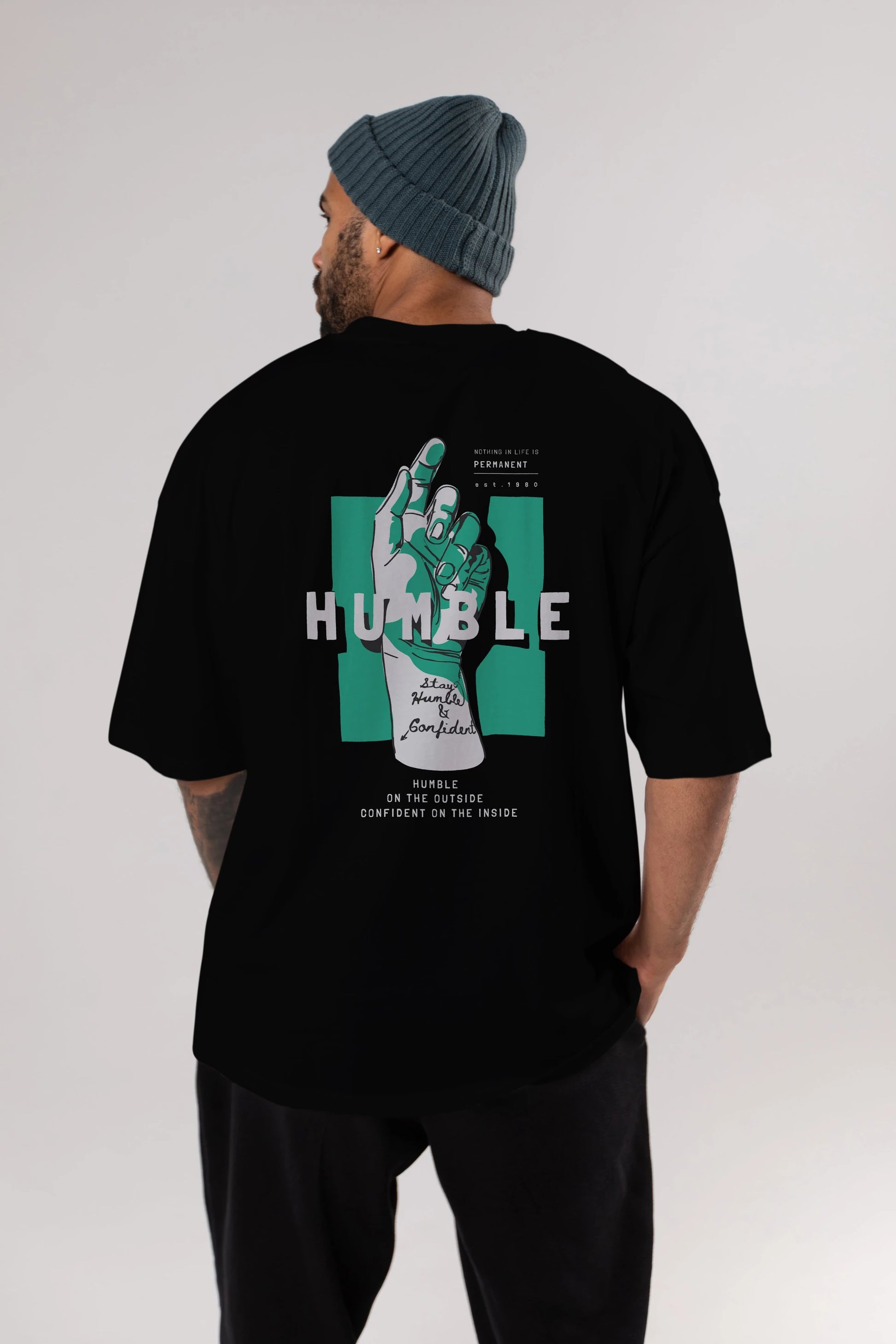 Humble Arka Baskılı Oversize t-shirt Erkek Kadın Unisex