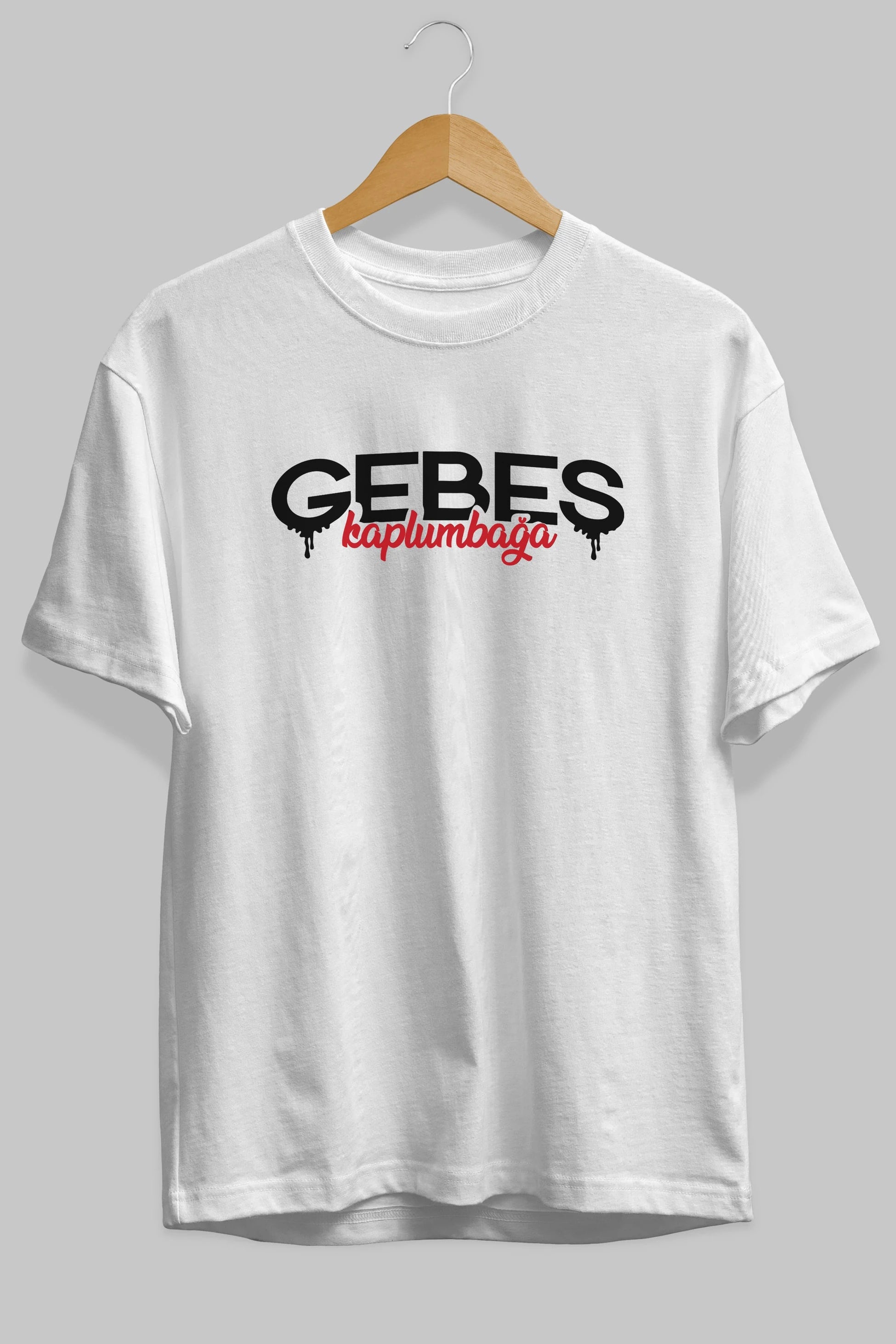 Gebeş Kaplumbağa Ön Baskılı Oversize t-shirt %100 pamuk Erkek Kadın Unisex