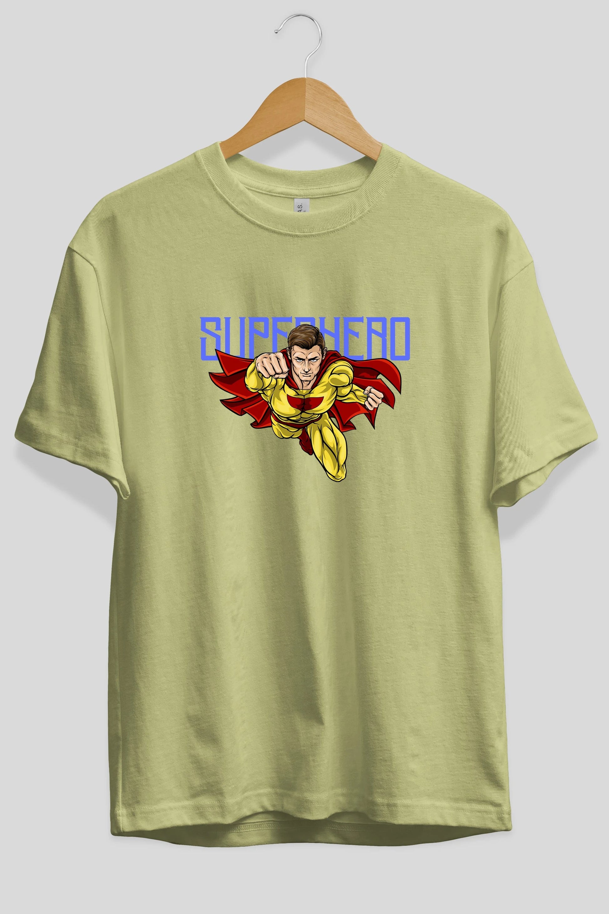 Super Hero Ön Baskılı Oversize t-shirt Erkek Kadın Unisex
