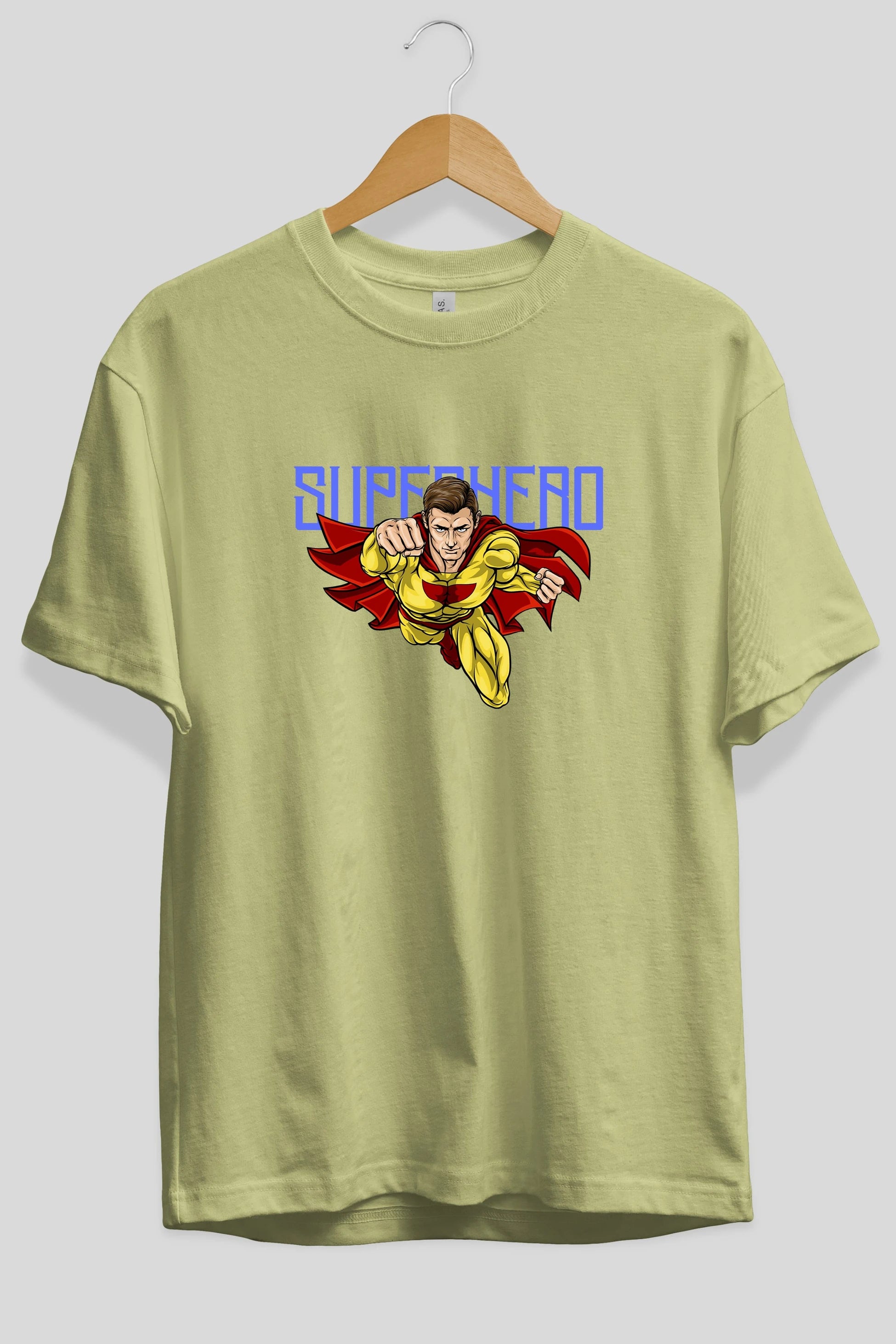 Super Hero Ön Baskılı Oversize t-shirt Erkek Kadın Unisex